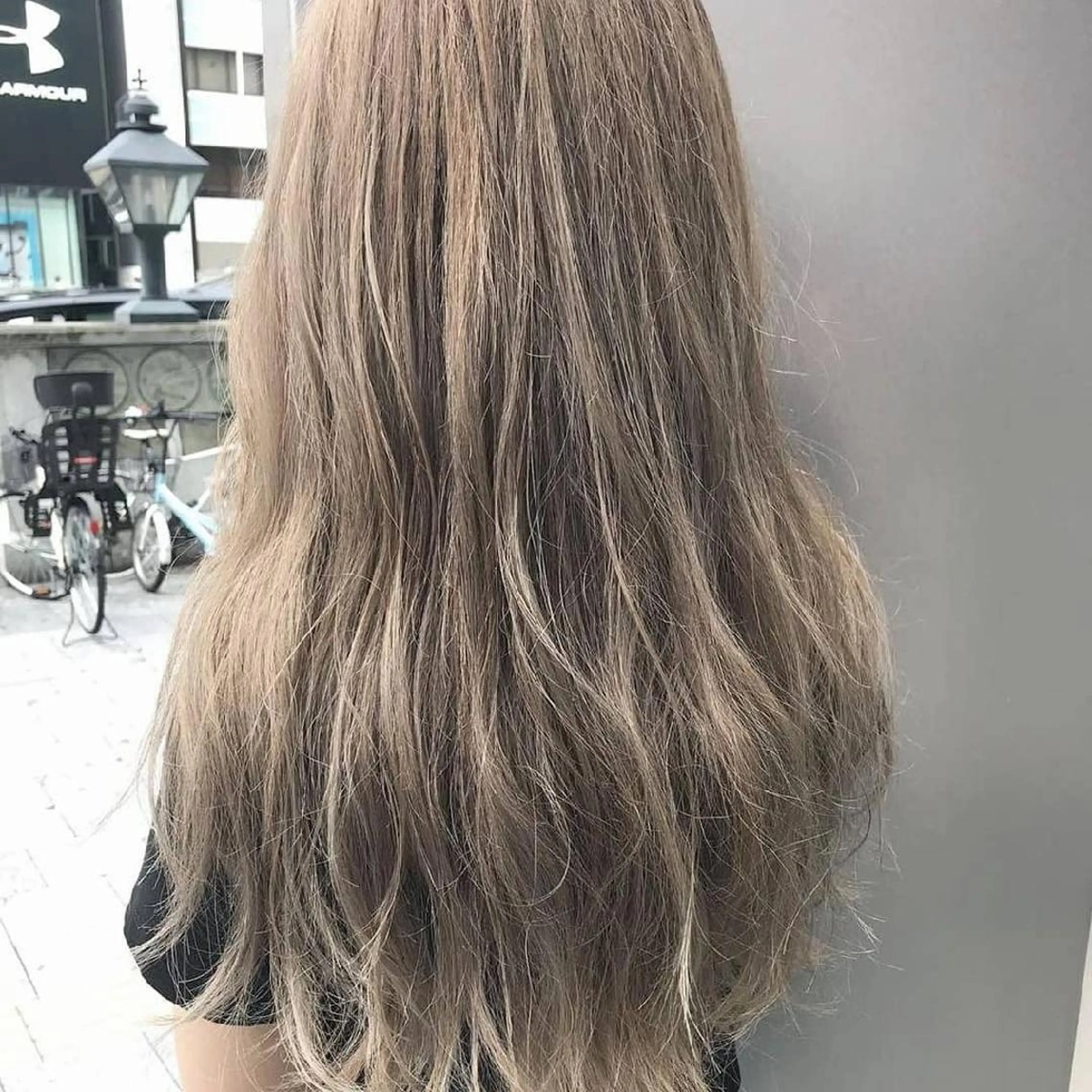 ロング カラー アッシュ ベージュカラー オレンジ 竹内啓太 ボブのヘアスタイル