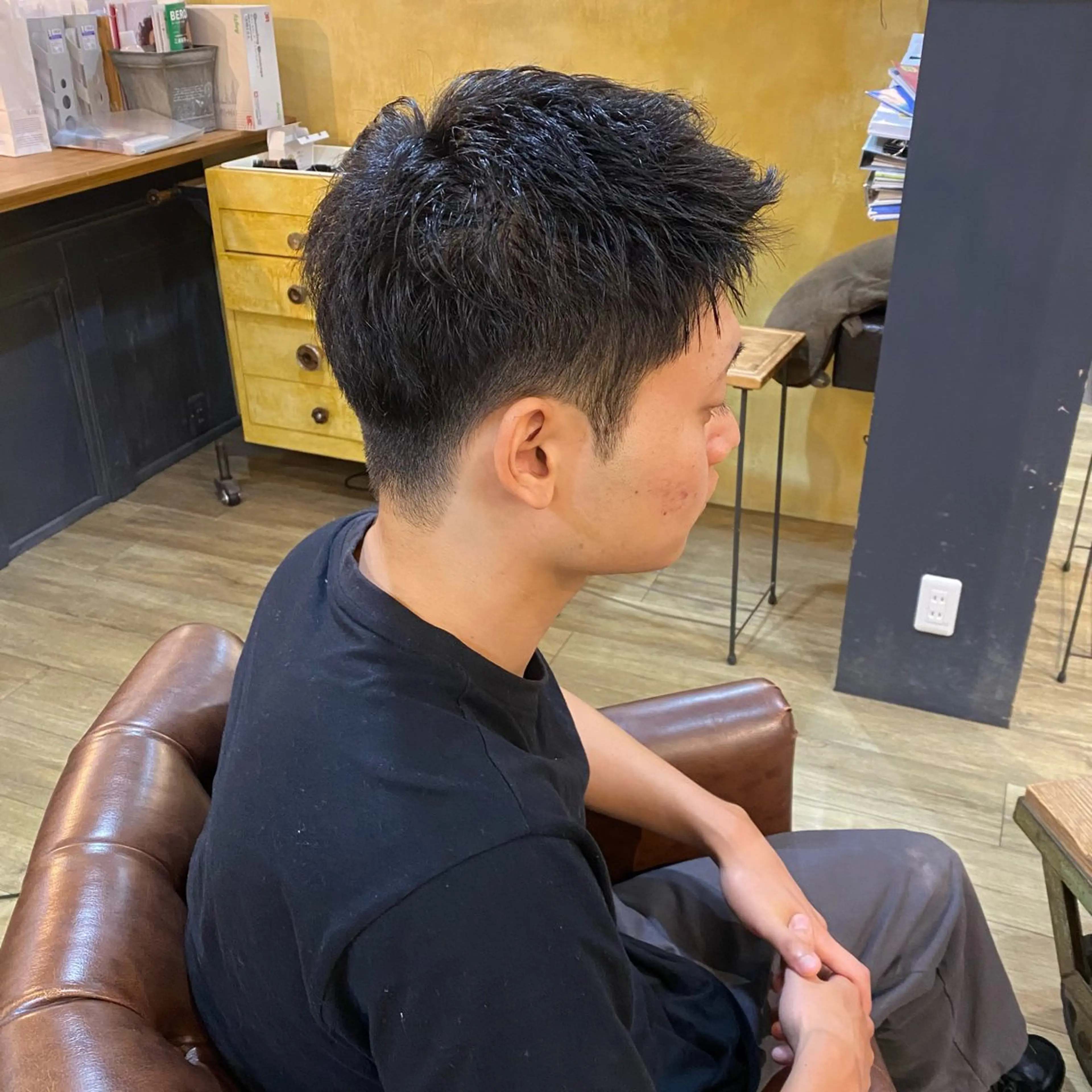 メンズ ツヤ感/透明感カラー /蟹江/harunaのヘアスタイル