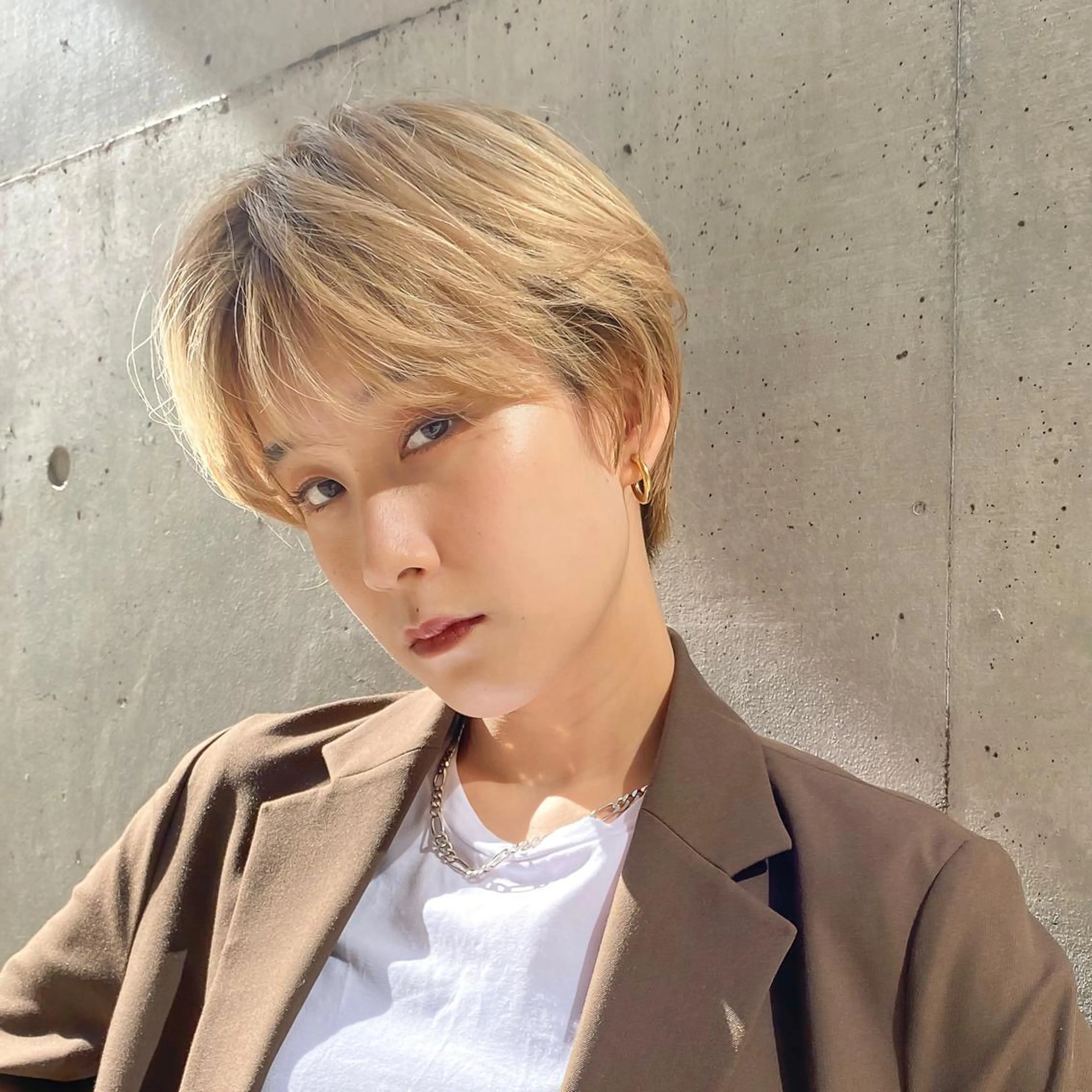 ショート カラー ブロンド ショートヘア ✨ハッシュカット✨ ユウキ✨のヘアスタイル