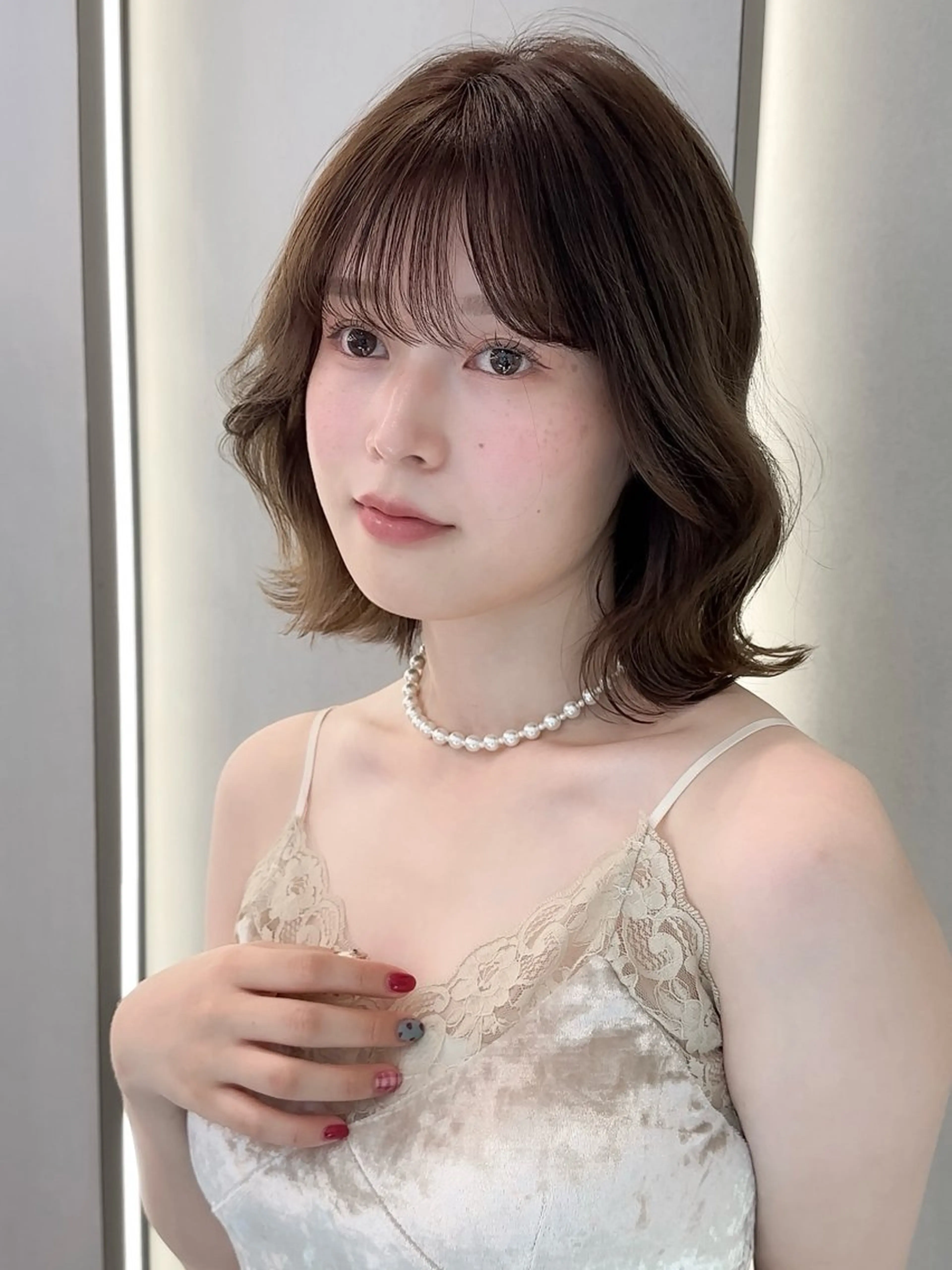 ミディアム 縮毛矯正/韓国ヘア /レイヤー🎀ミズキのヘアスタイル