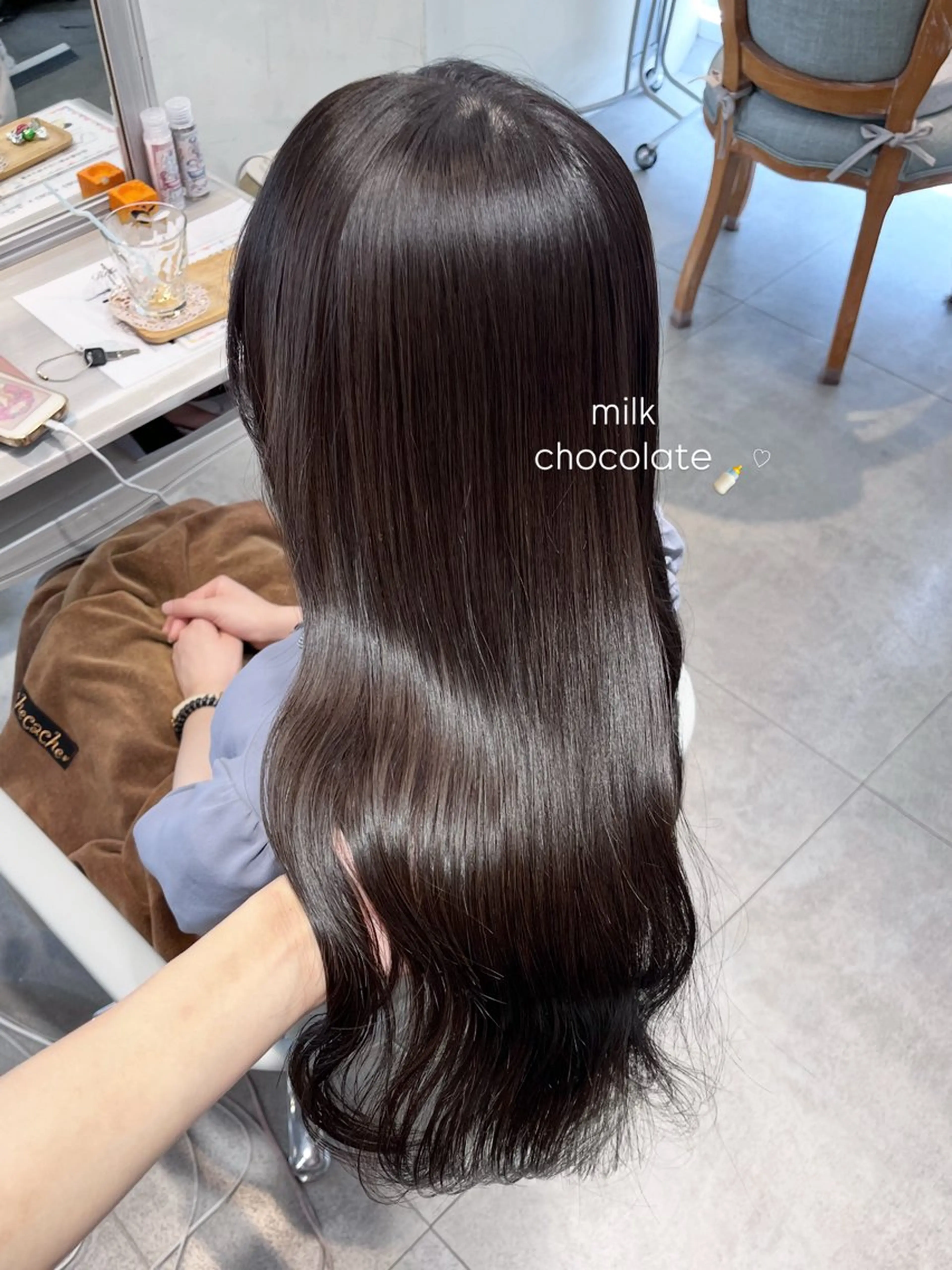 ロング cache cache所属・🩰無料カットモデル /5cm以上/桃🍨のヘアスタイル