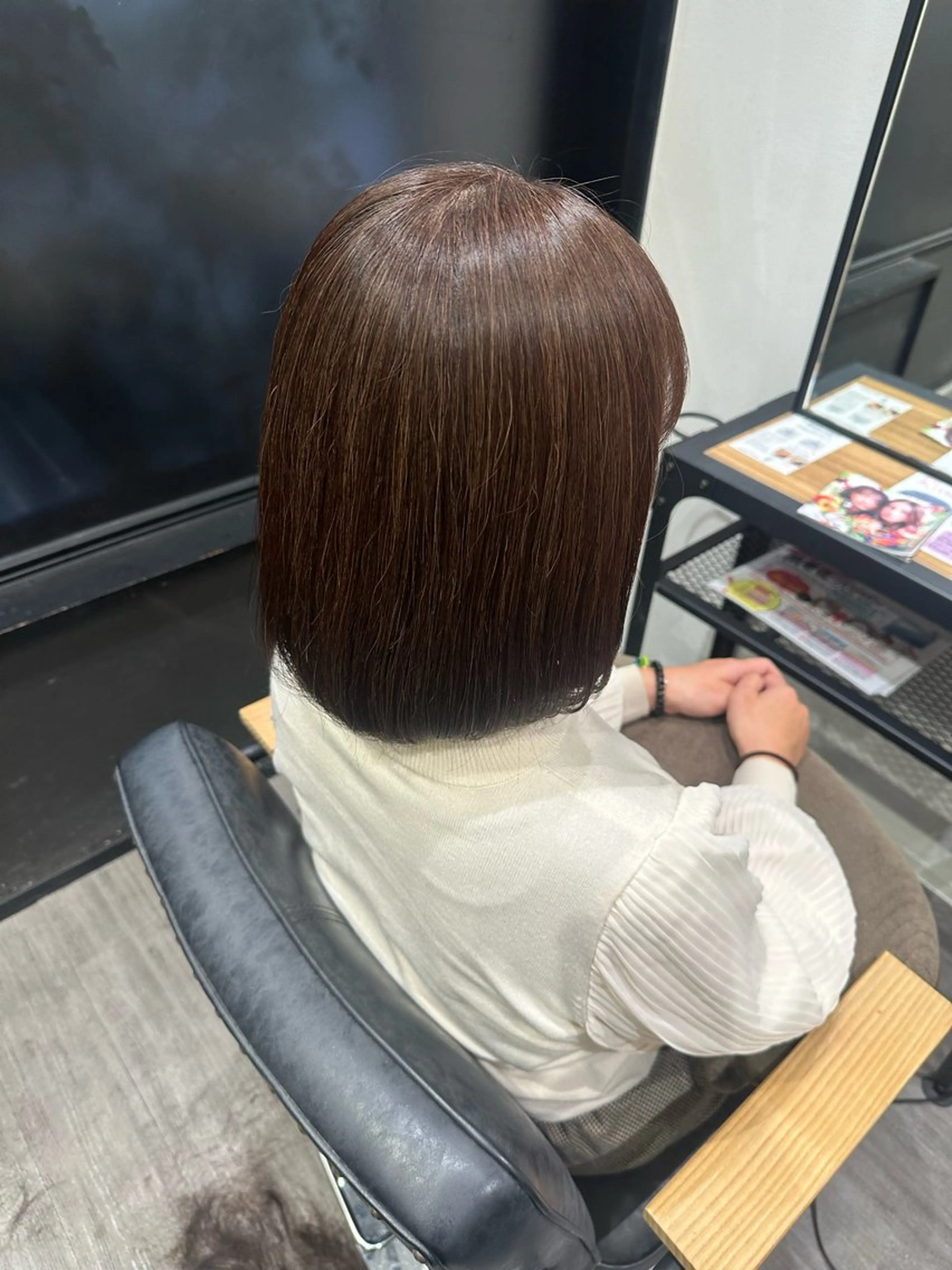 ミディアム ボブ カット トリートメント 艶髪レイヤー上田 紗也🇰🇷💗のヘアスタイル