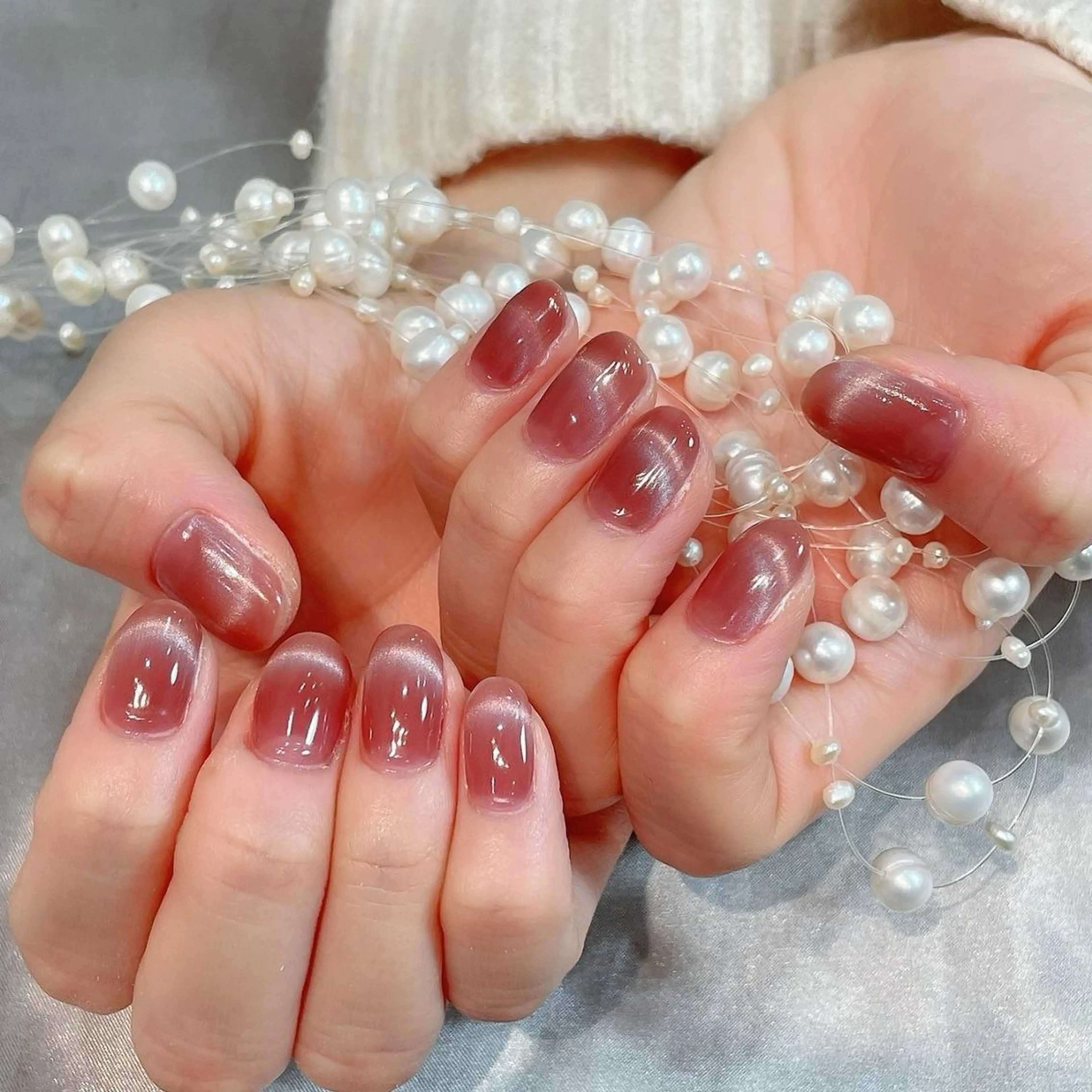 ネイル RAFFINE 月🦋🩵のネイルデザイン