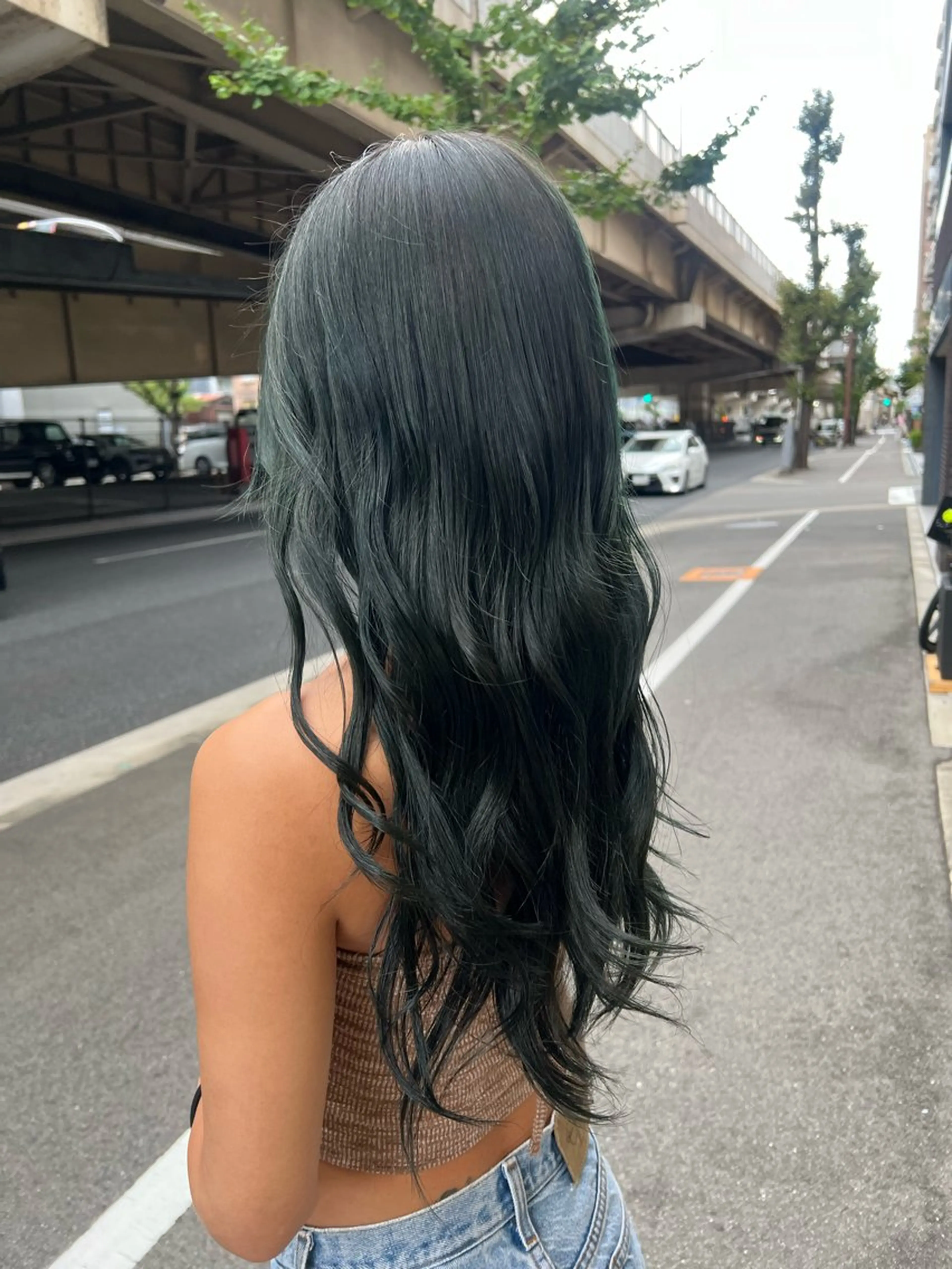 ロング カラー ブリーチ ダブルカラー ブリーチなしカラー ヘアカラー トリートメント 中井 一葉のヘアスタイル