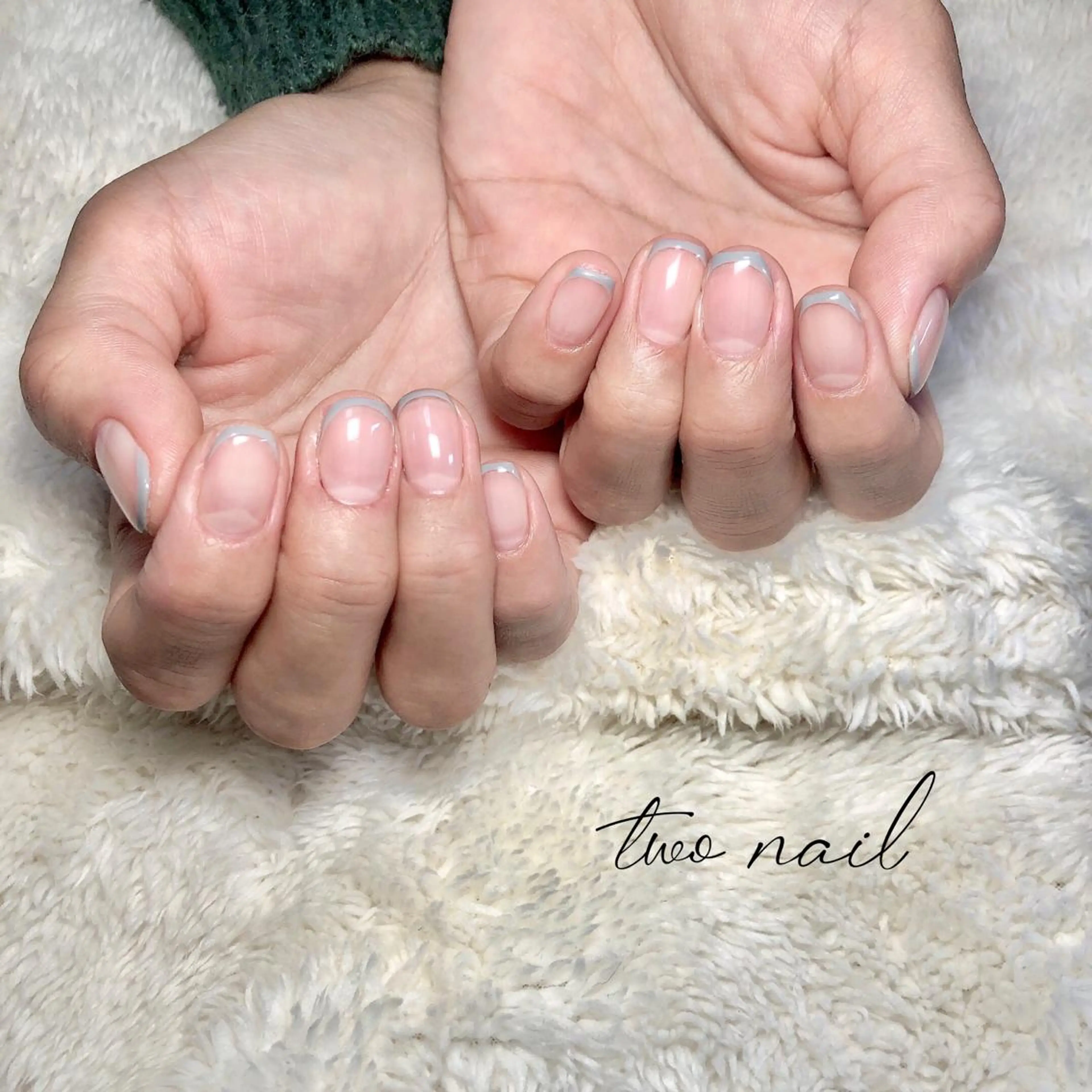 ネイル アートネイル フットネイル ハート ニュアンスネイル ホワイト two nailのネイルデザイン