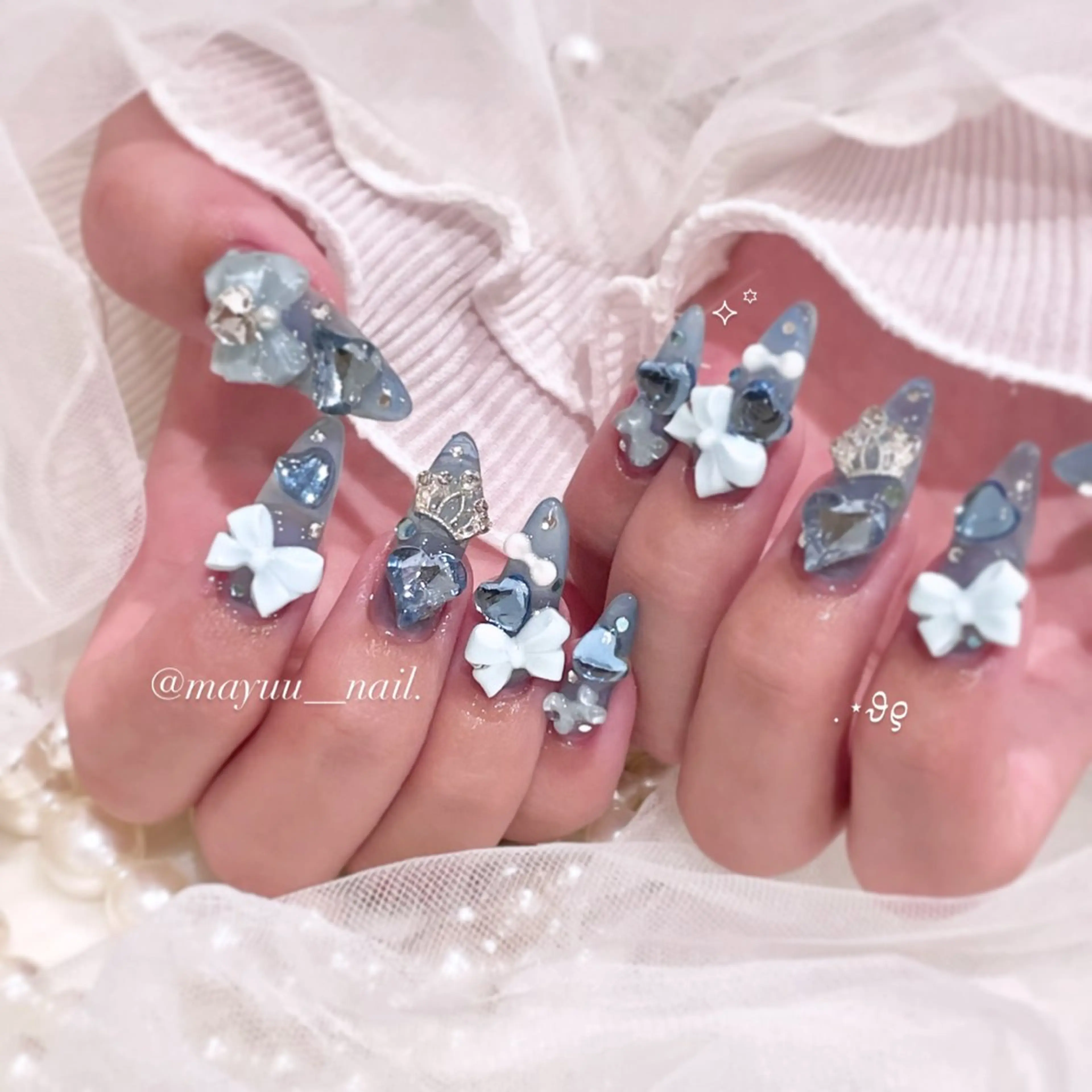 ネイル ハンドネイル 🎀 Mayu 🎀痛ネイルのネイルデザイン