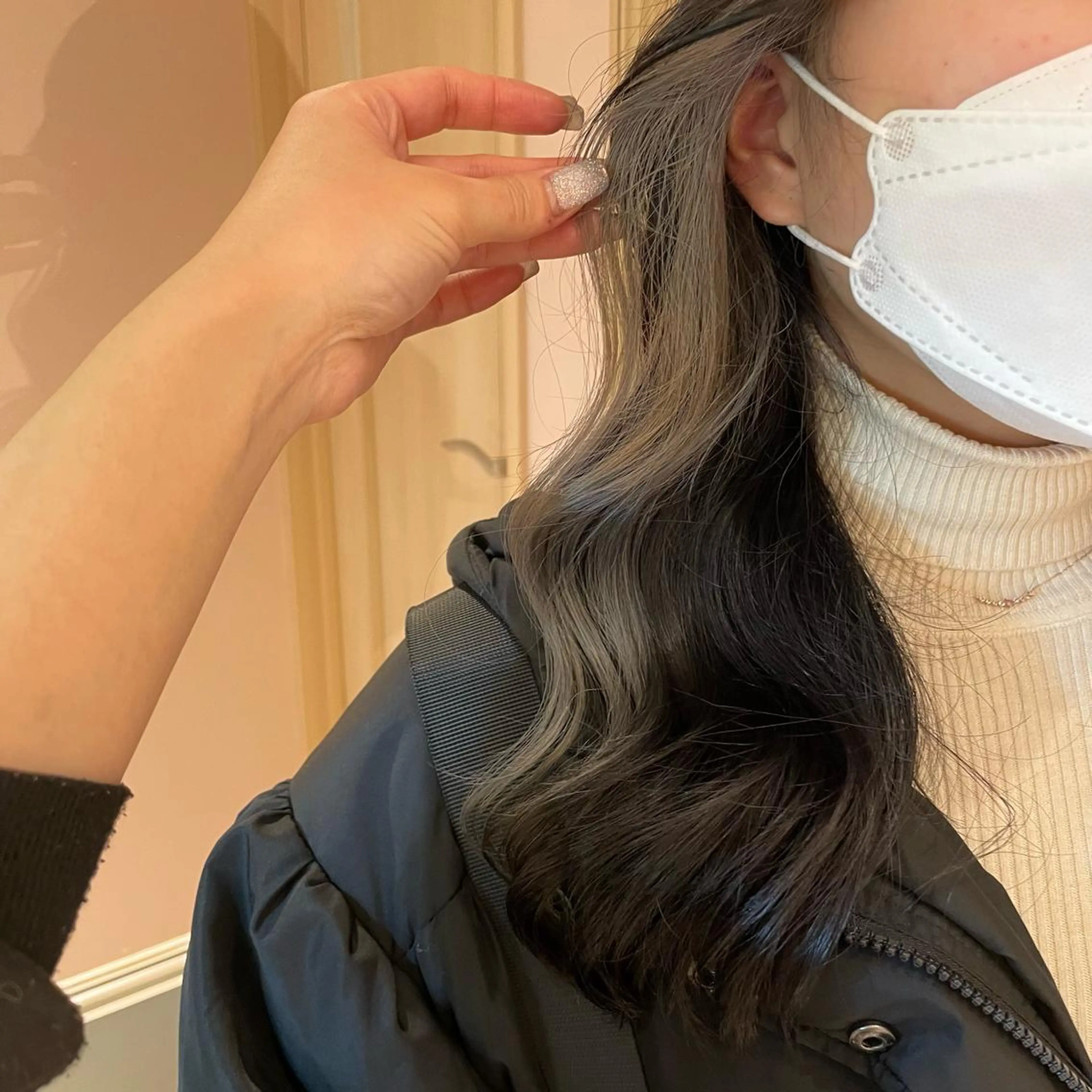 セミロング ヘアカラー トリートメント ヘッドスパ マホ/日吉/髪質改善 /レイヤー/ガーリーのヘアスタイル