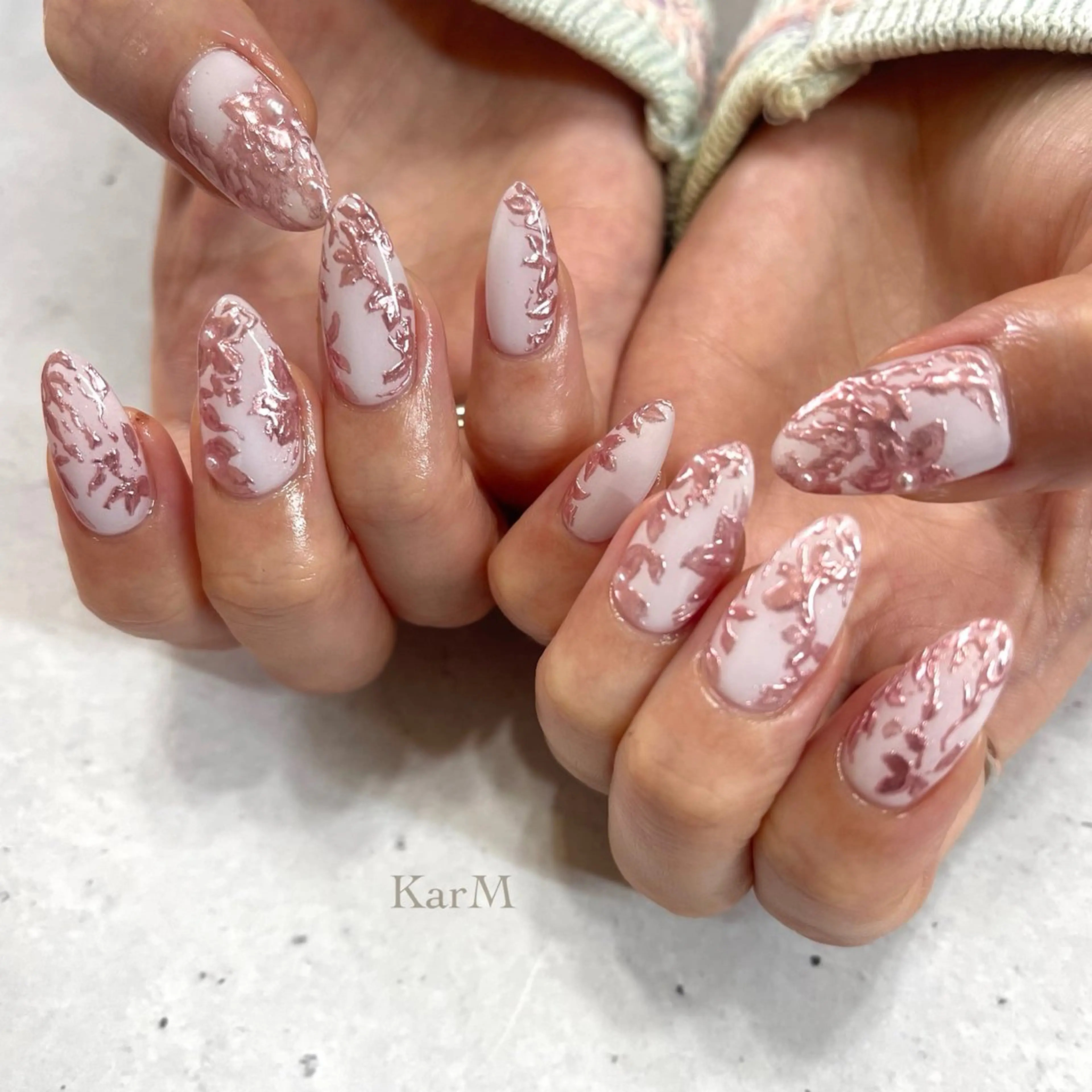 ネイル アートネイル 韓国ネイル マグネットネイル ミラーネイル ニュアンスネイル ハンドネイル ogino karinのネイルデザイン