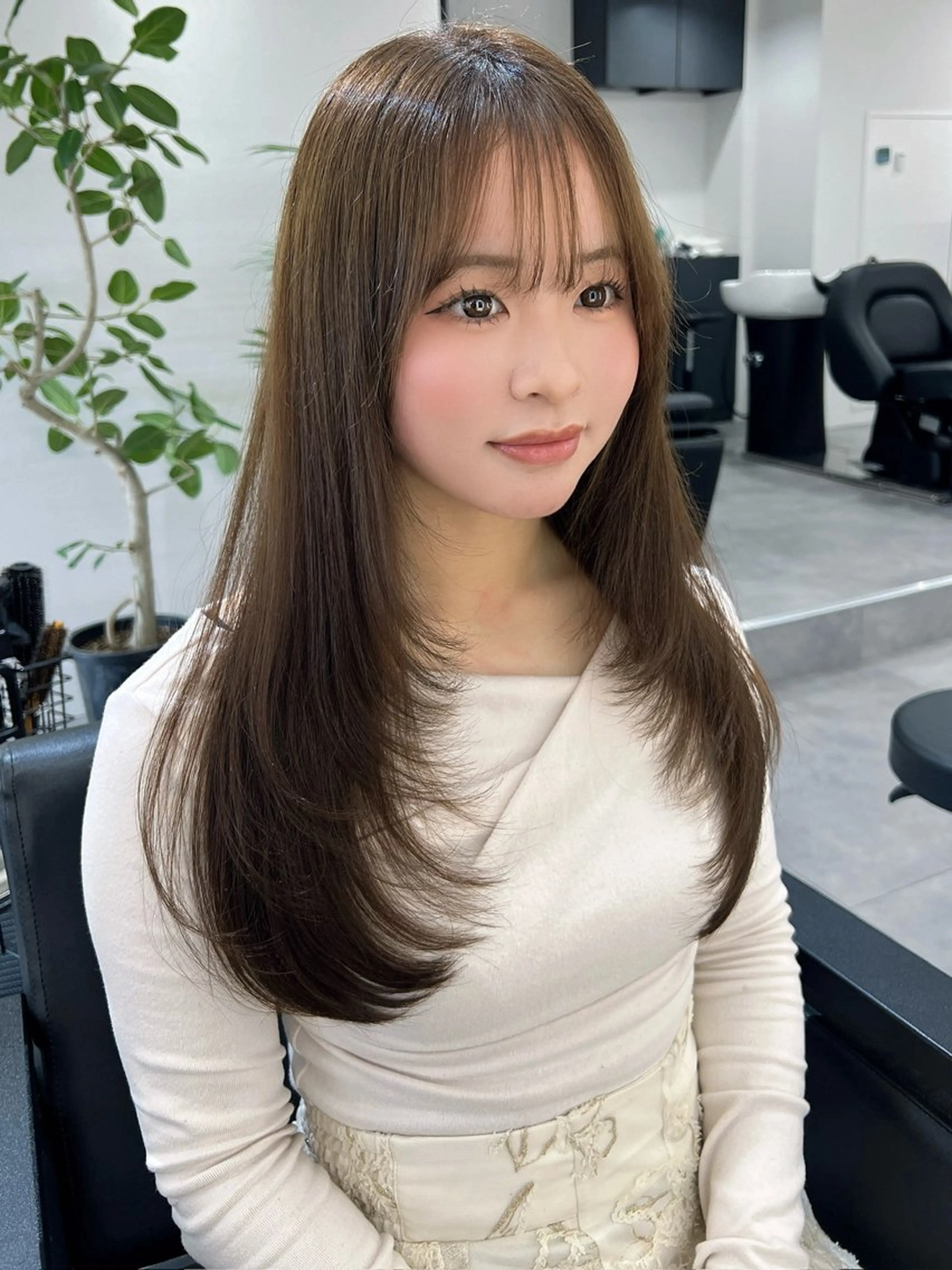 ロング カット ヘアカラー トリートメント レイヤー/髪質改善 SOA大槻 純也のヘアスタイル