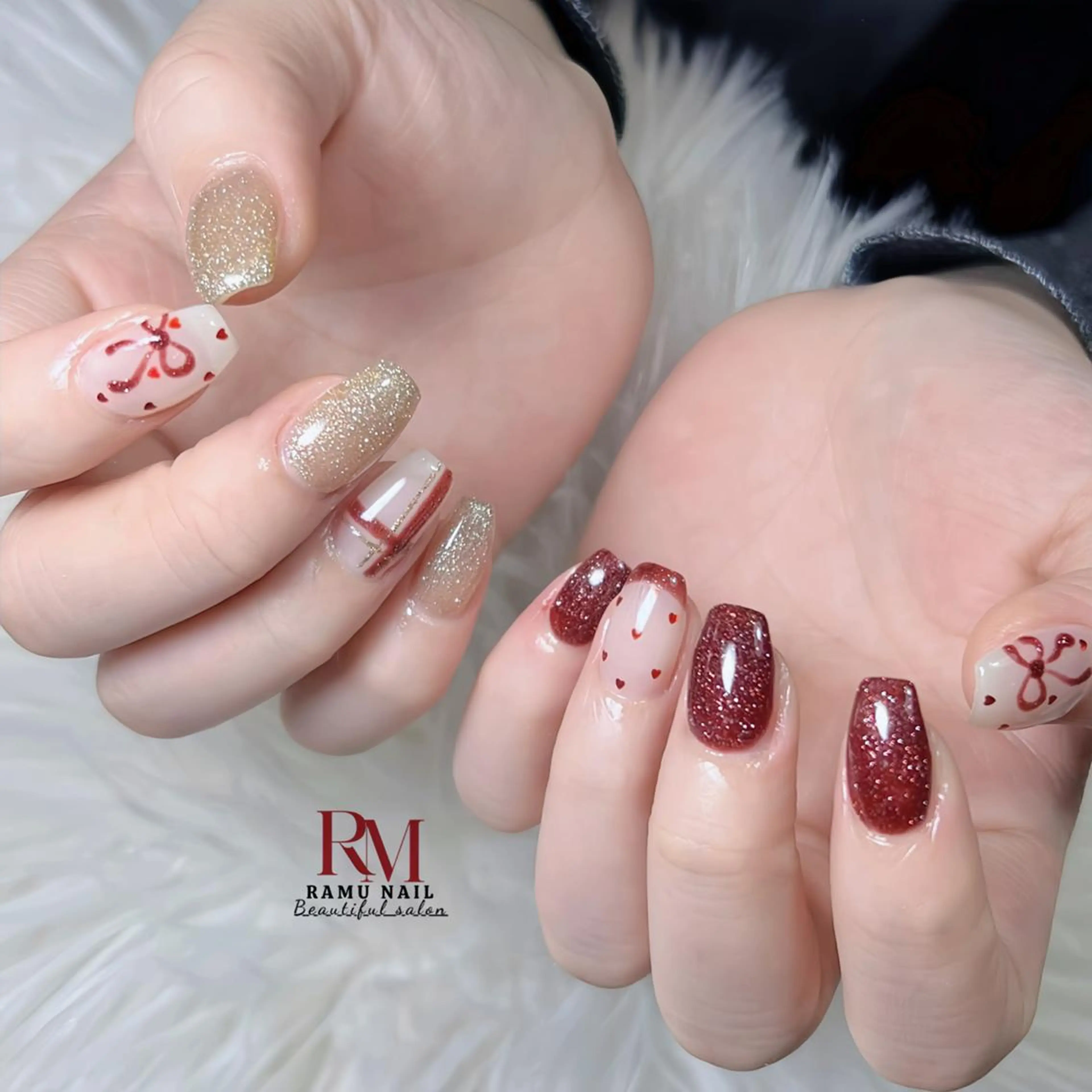 ネイル フレンチネイル 韓国ネイル シンプルネイル ネイルチップ ワンホンネイル ハンドネイル YURI Chanのネイルデザイン