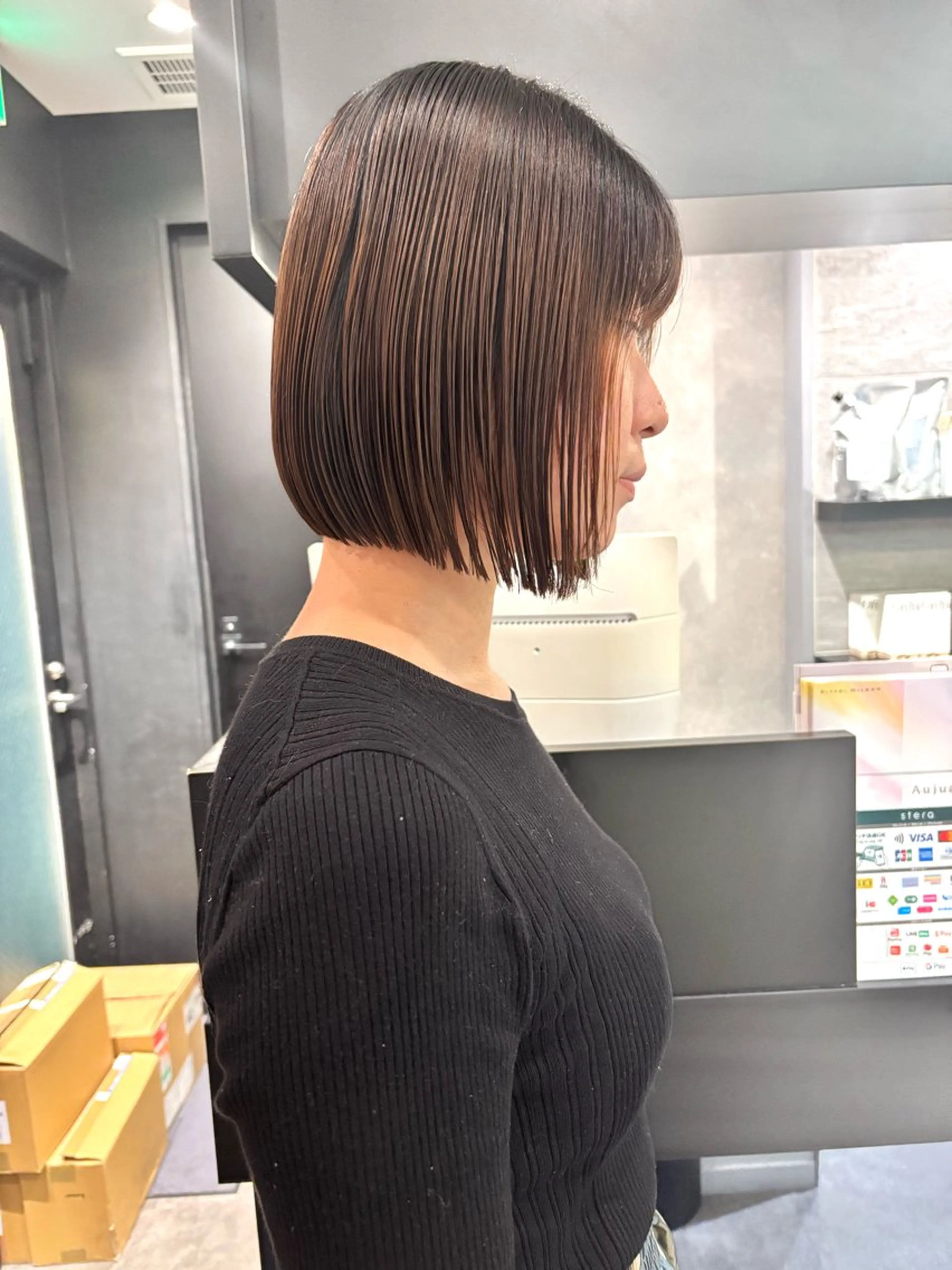 ショート ボブ ブリーチなし ダブルカラー/ゆなのヘアスタイル