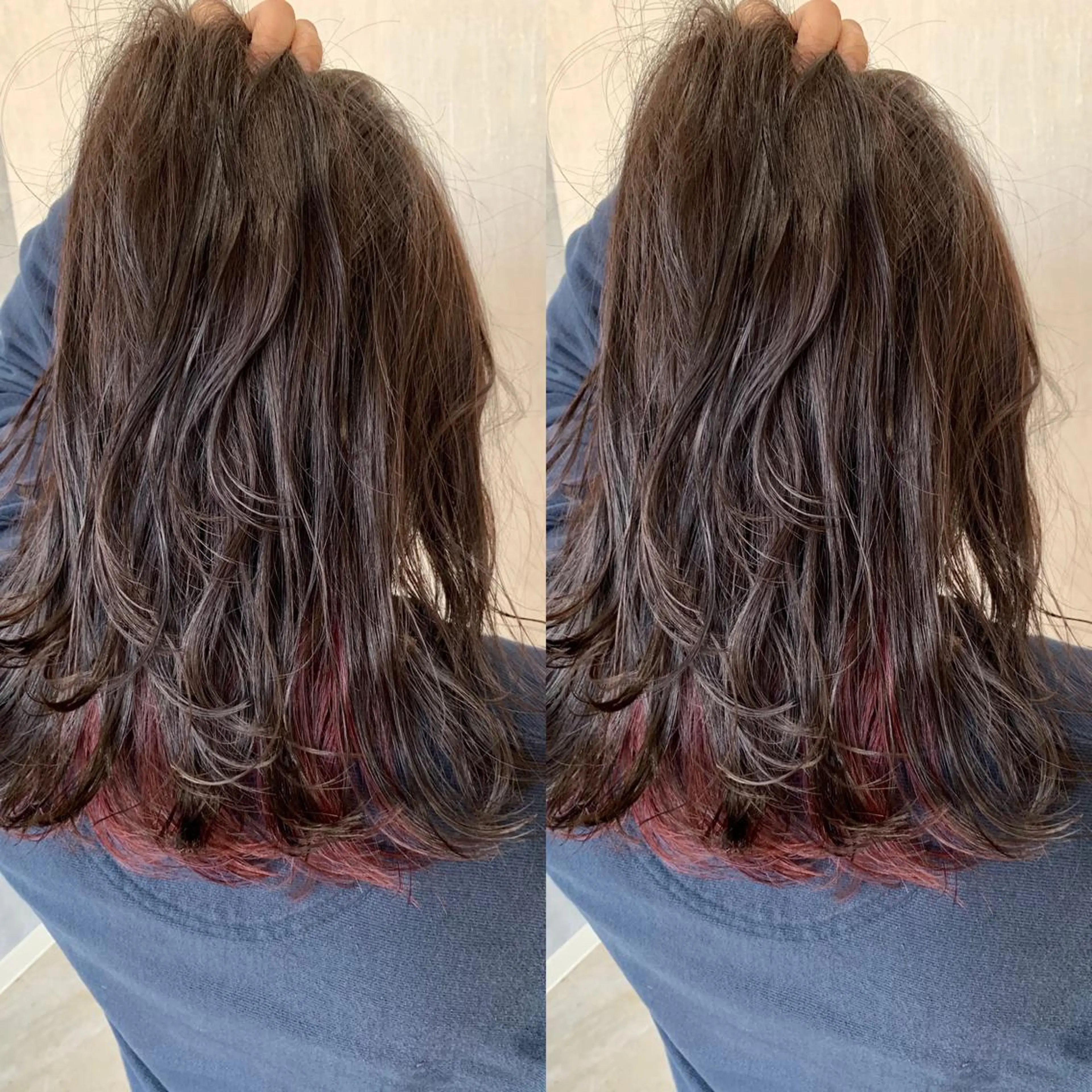 ミディアム カラー インナーカラー ピンクカラー ヘアカラー トリートメント LUXBE LUCE那覇イオン店所属・LUXBE LUCEのヘアスタイル