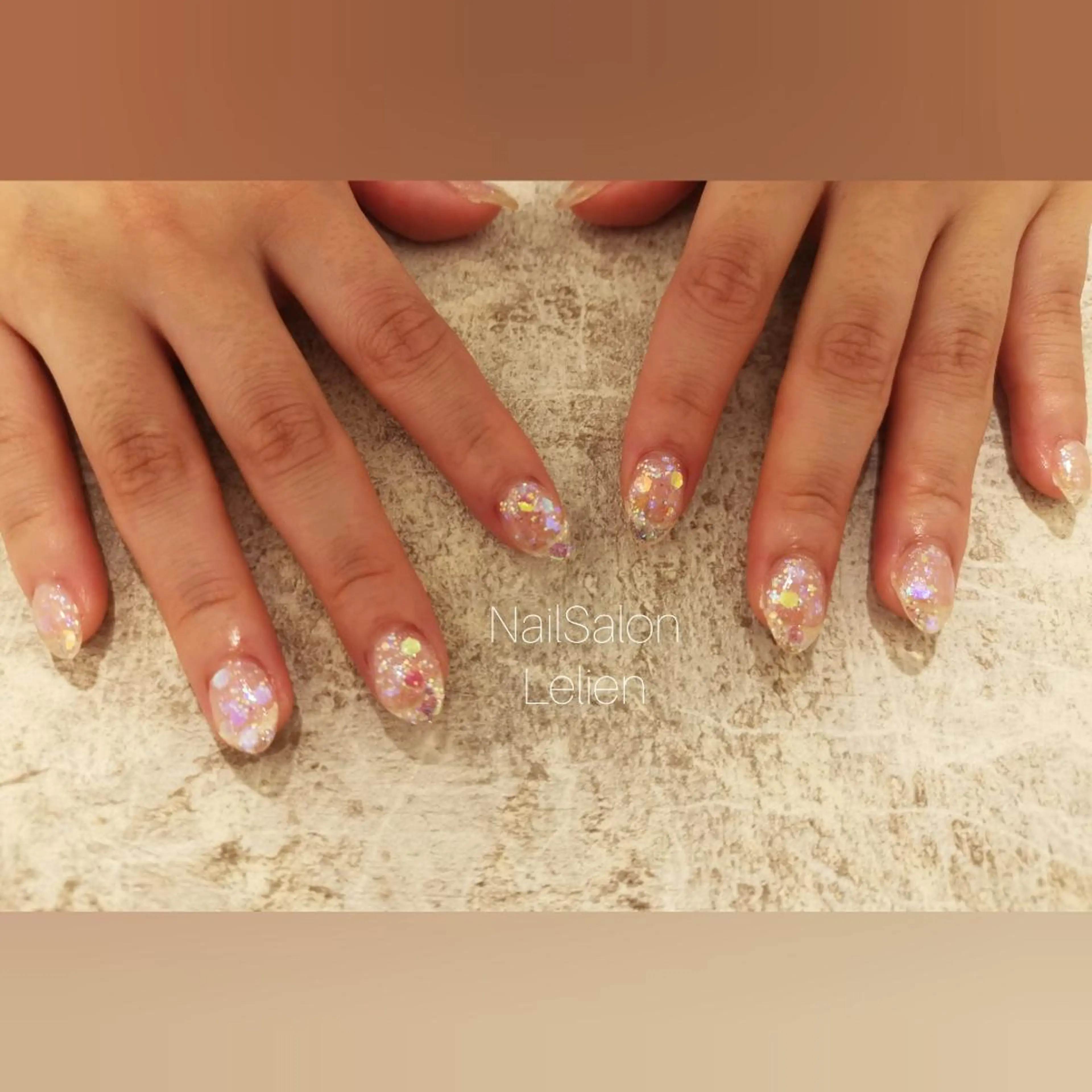 ネイル クリアネイル 長さ出し ハンドネイル 人気エリア💖完全個室【ルリエ】所属・ネイルサロン Lelienルリエのネイルデザイン