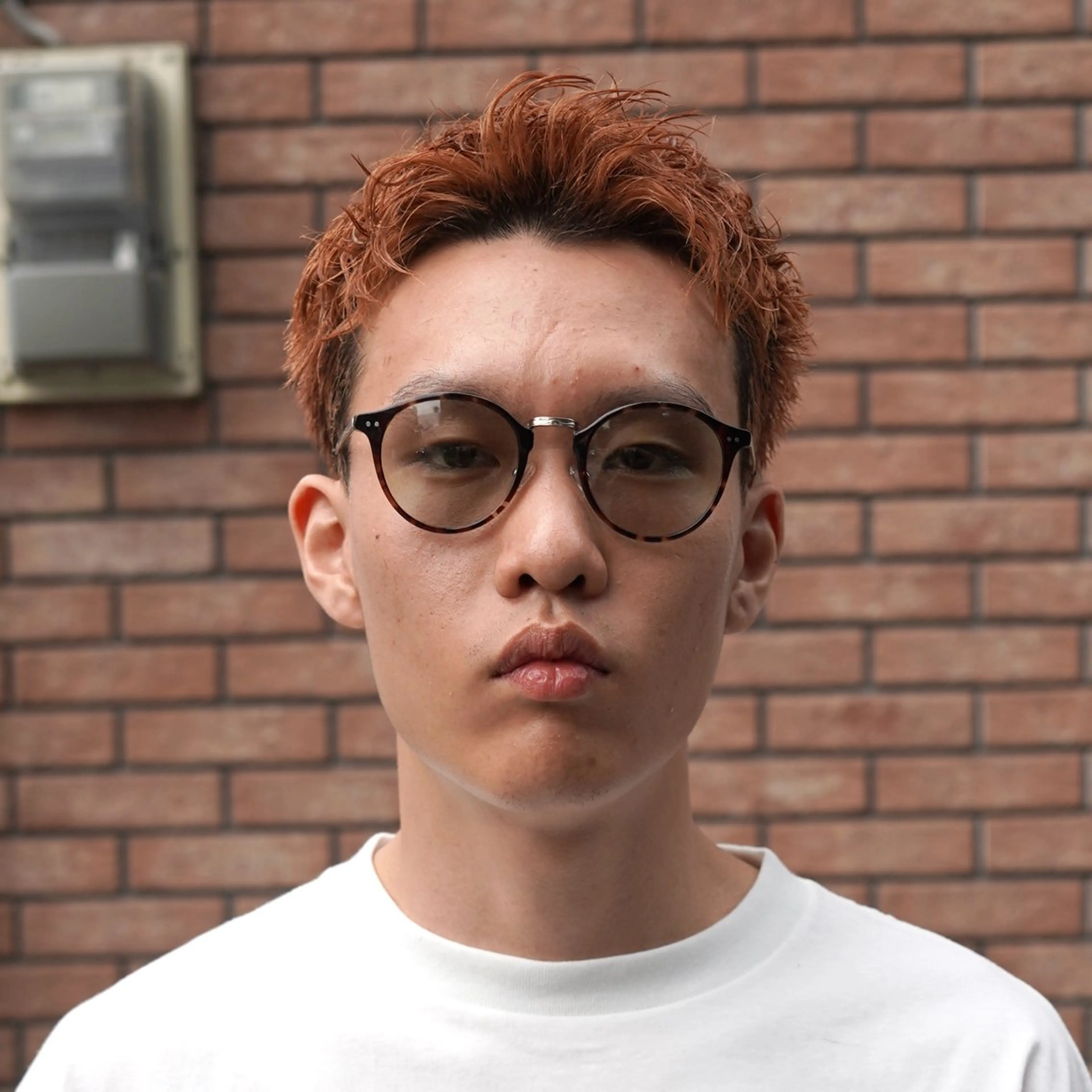 ショート カラー パーマ メンズ カット ヘアカラー パーマ GAKU /フェード /メンズ/難波のヘアスタイル