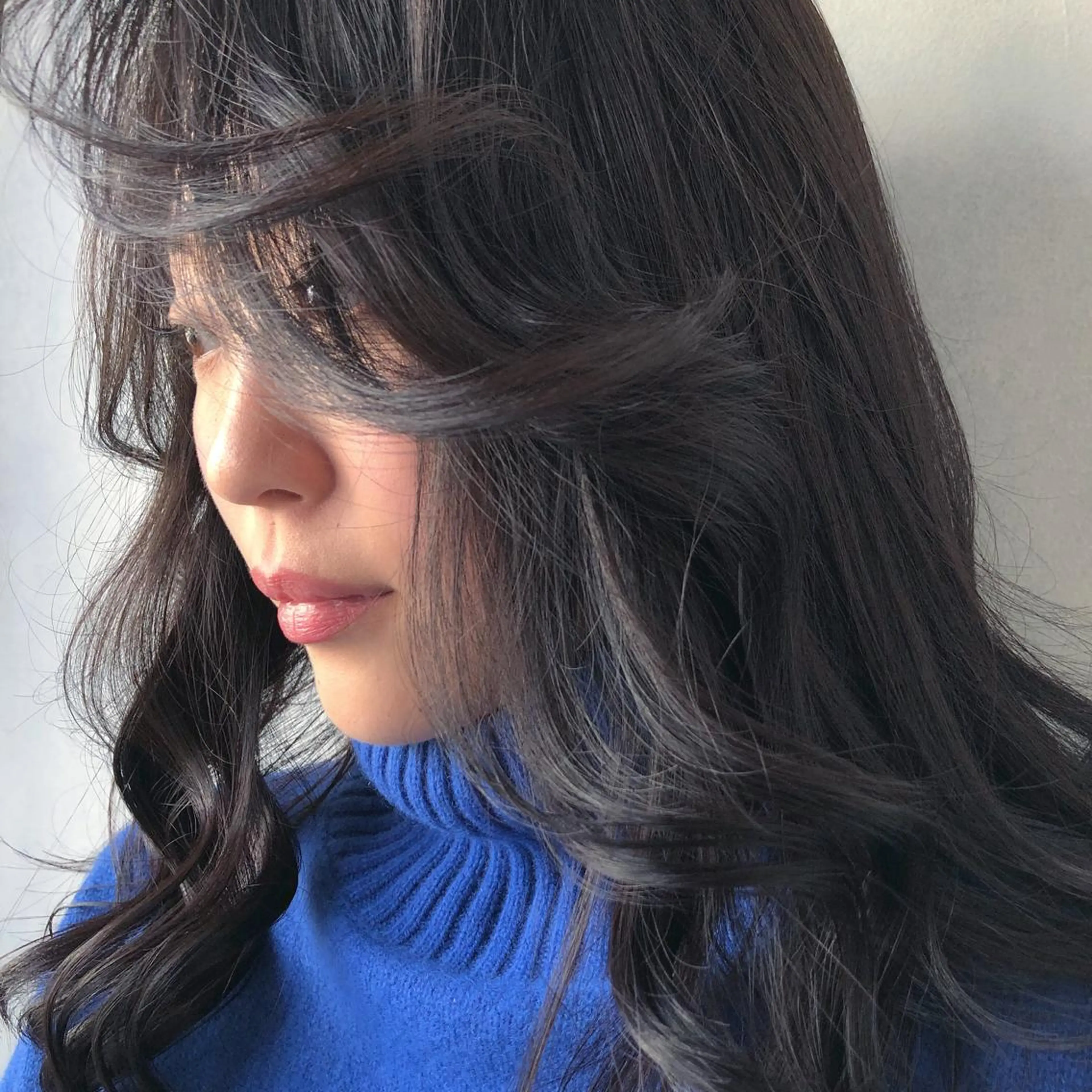 ロング 顔まわりレイヤー 顔周りカット レイヤーカット ORIKA 美容室のヘアスタイル