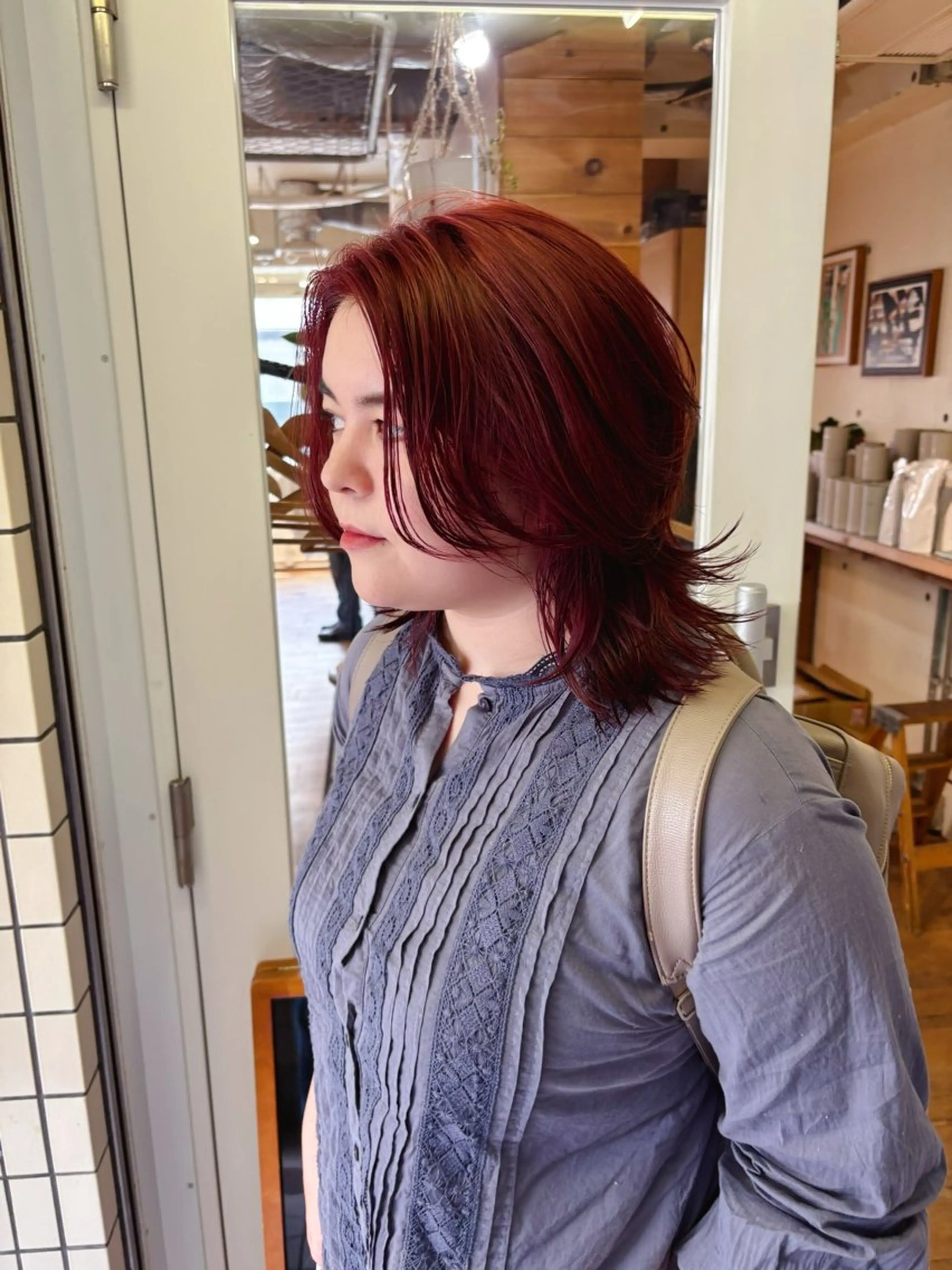 ミディアム カット ヘアカラー kaito パーマ募集！🔵のヘアスタイル