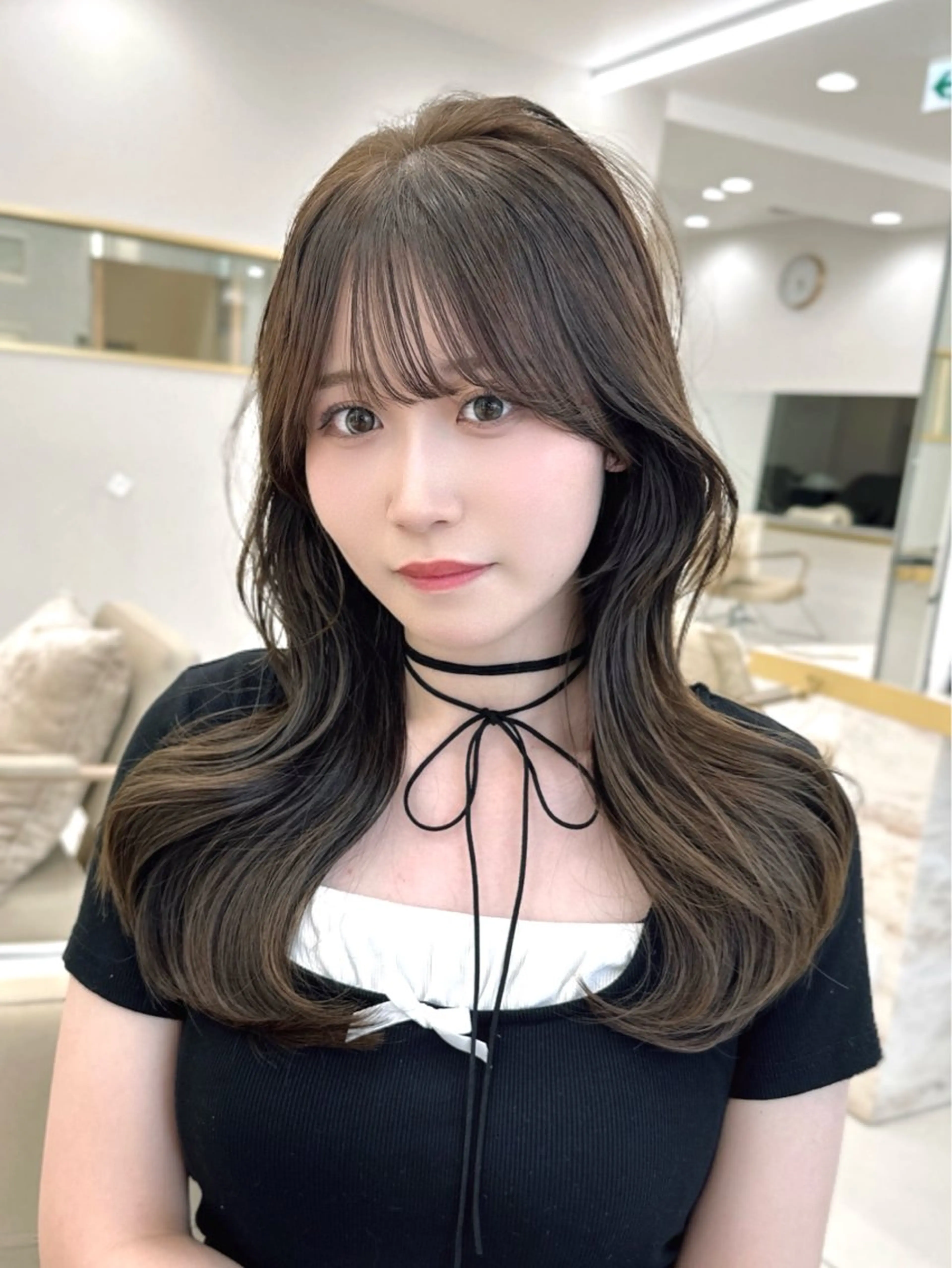 ロング カラー カット ヘアカラー トリートメント MAEUL luna所属・前髪顔周り/レイヤー 韓国/桔川恒のヘアスタイル