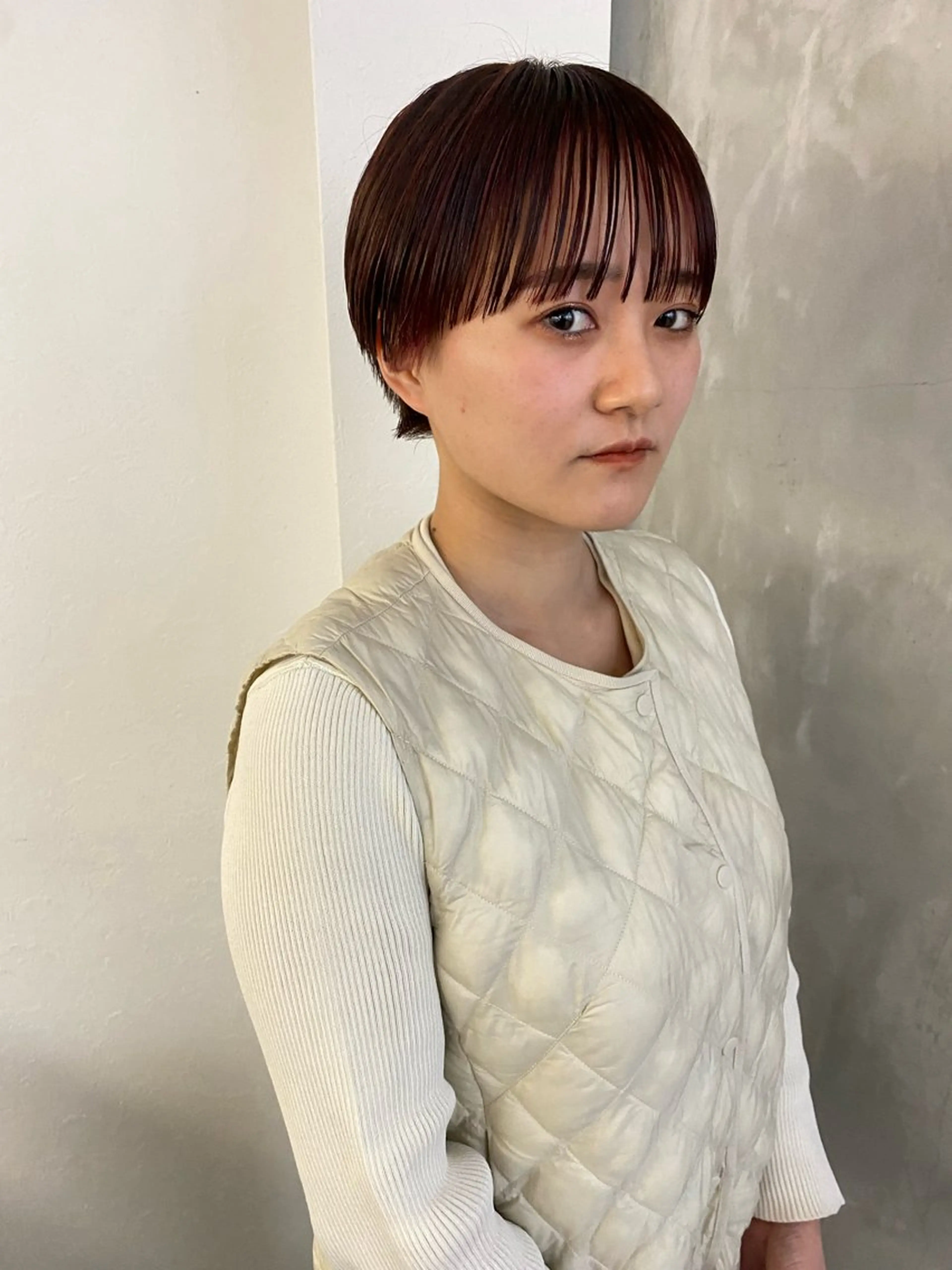 ショート カラー ピンクカラー ショートヘア 森貴裕/ベージュ/ パーマ/オリーブのヘアスタイル