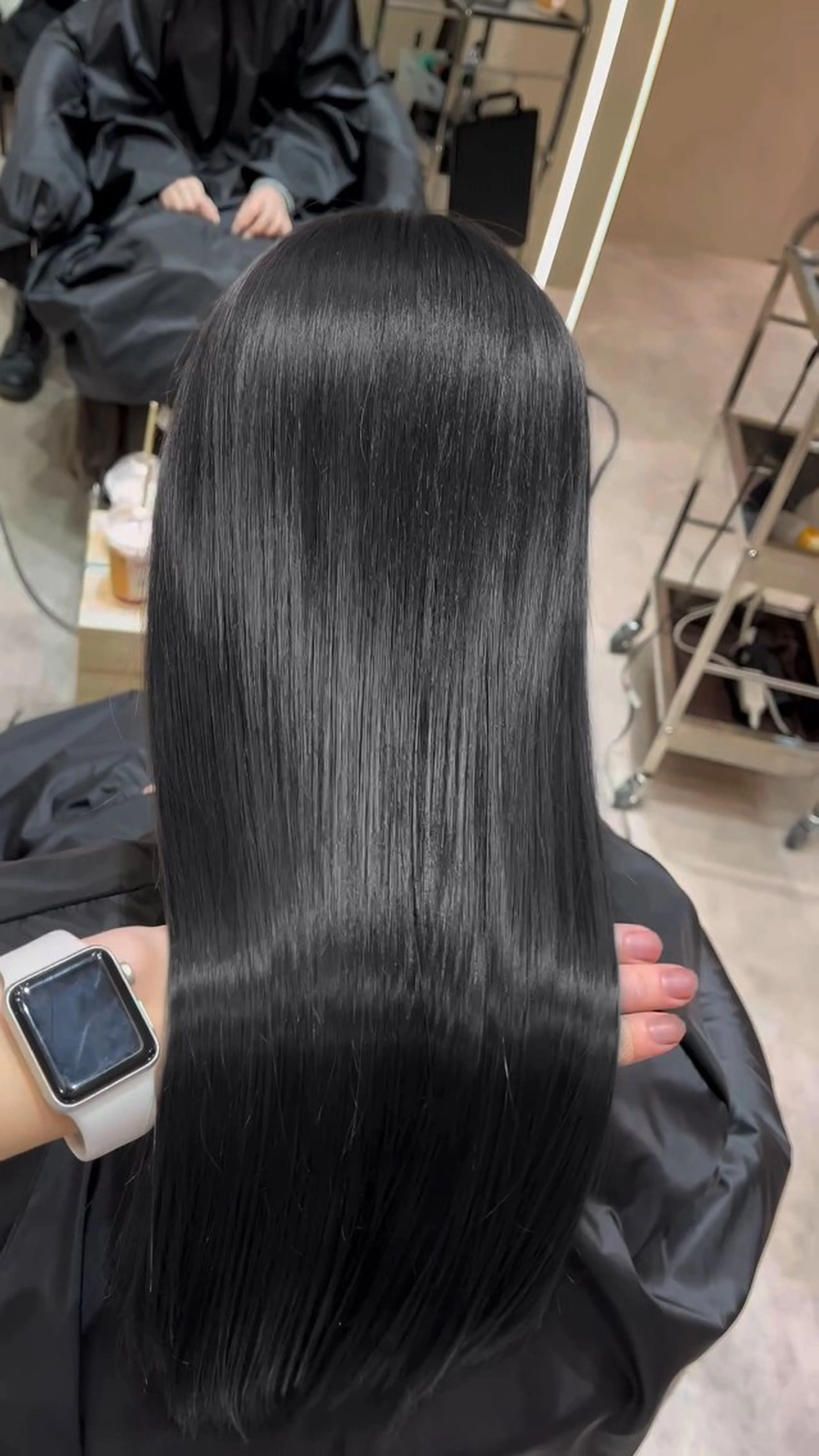 ロング カット ヘアカラー トリートメント 韓国ヘア/ベージュ カラー/髪質改善/涼のヘアスタイル