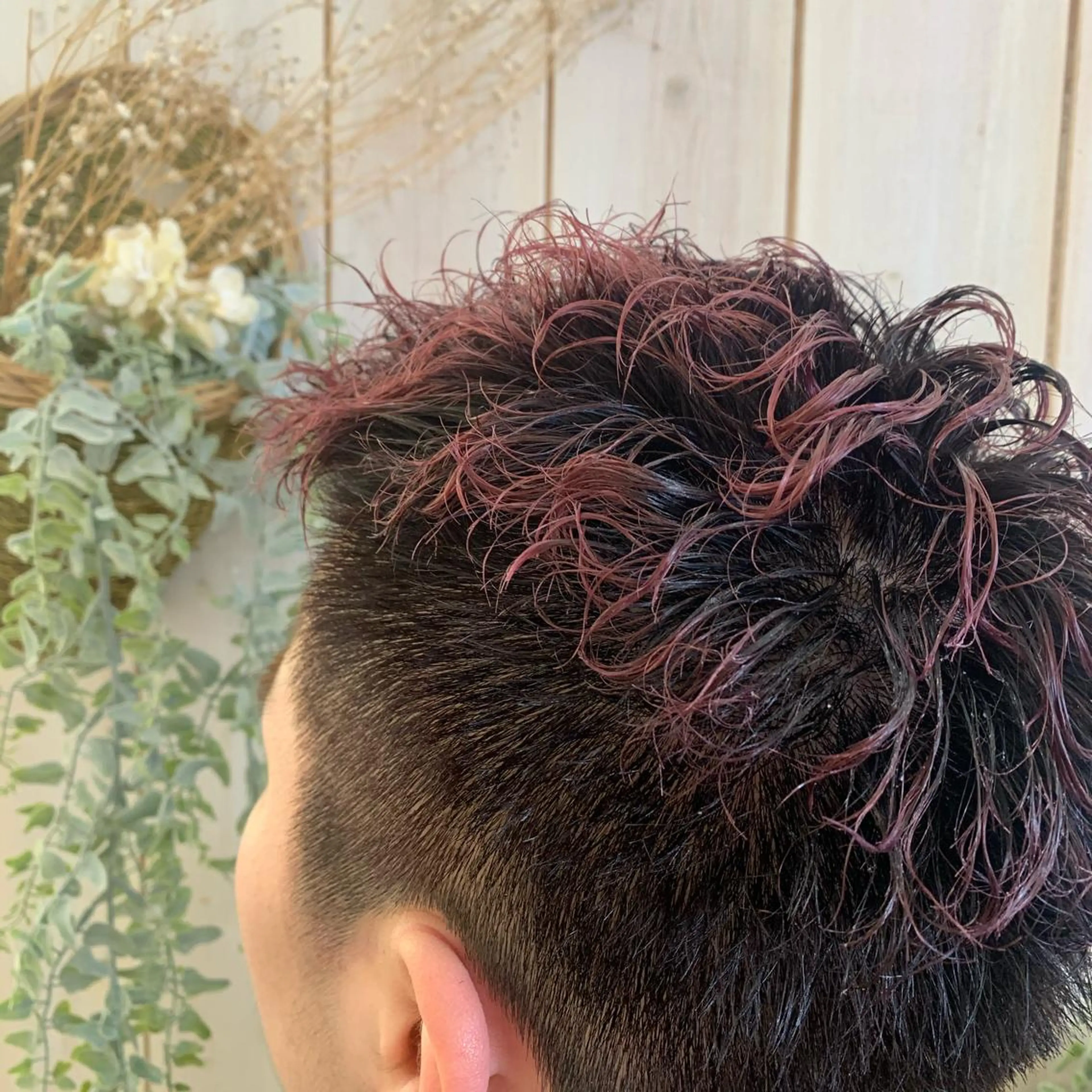 カラー パーマ ヘアアレンジ メンズ 増渕 駿介のヘアスタイル