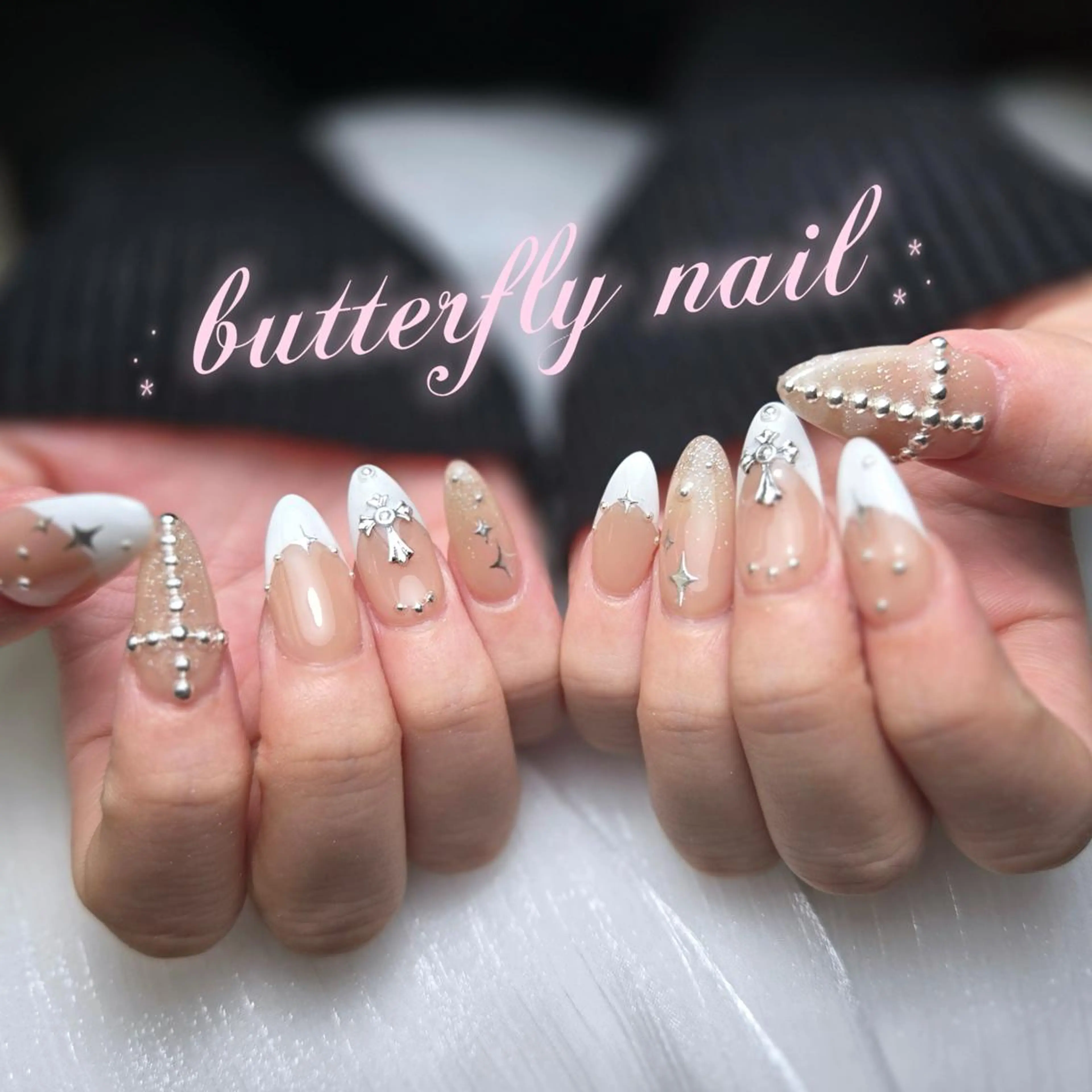 ネイル 蝶々ネイル サロンのネイルデザイン