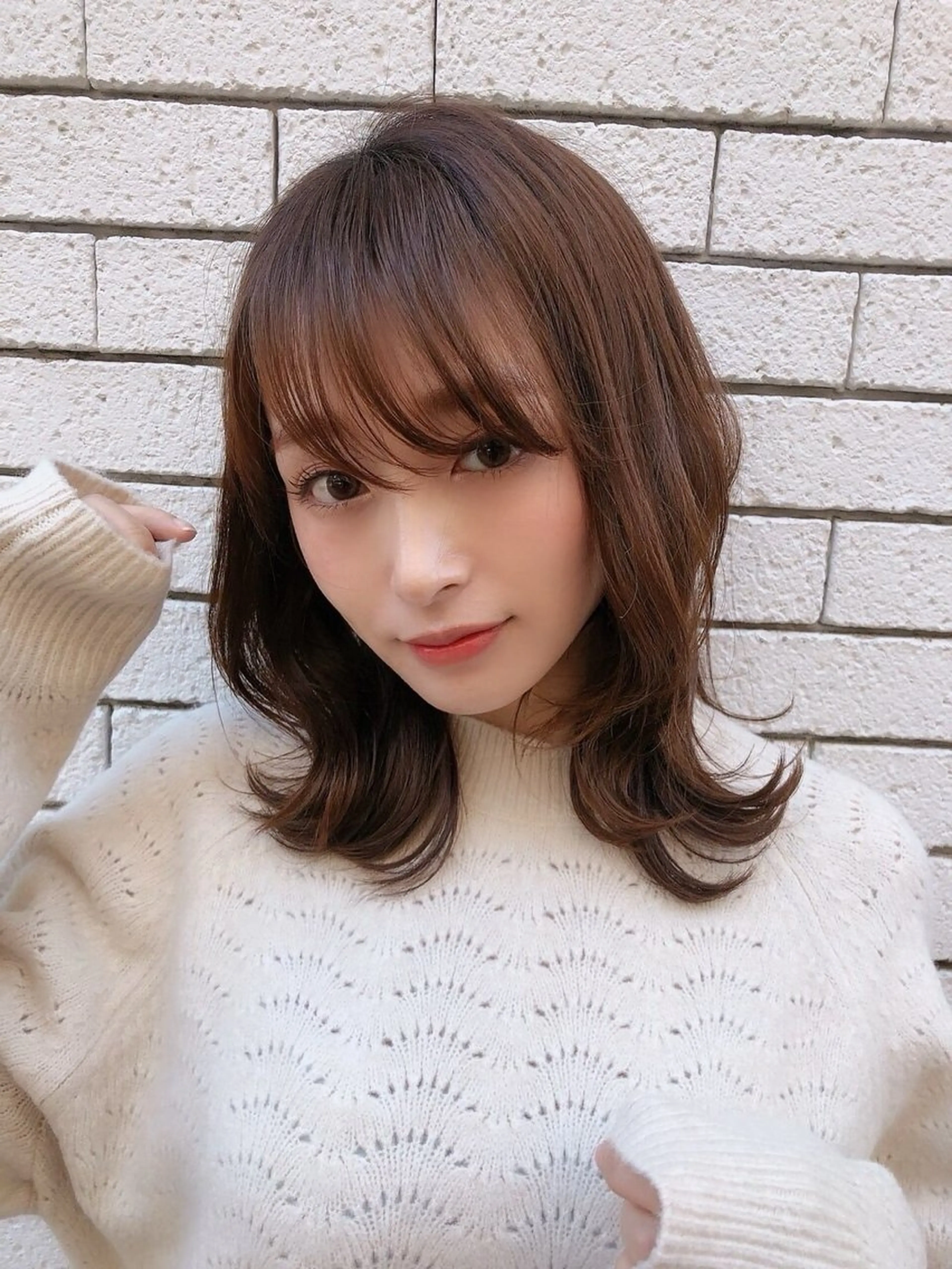 セミロング カラー 透明感カラー レイヤー/艶髪/ 髪質改善/YUYAのヘアスタイル