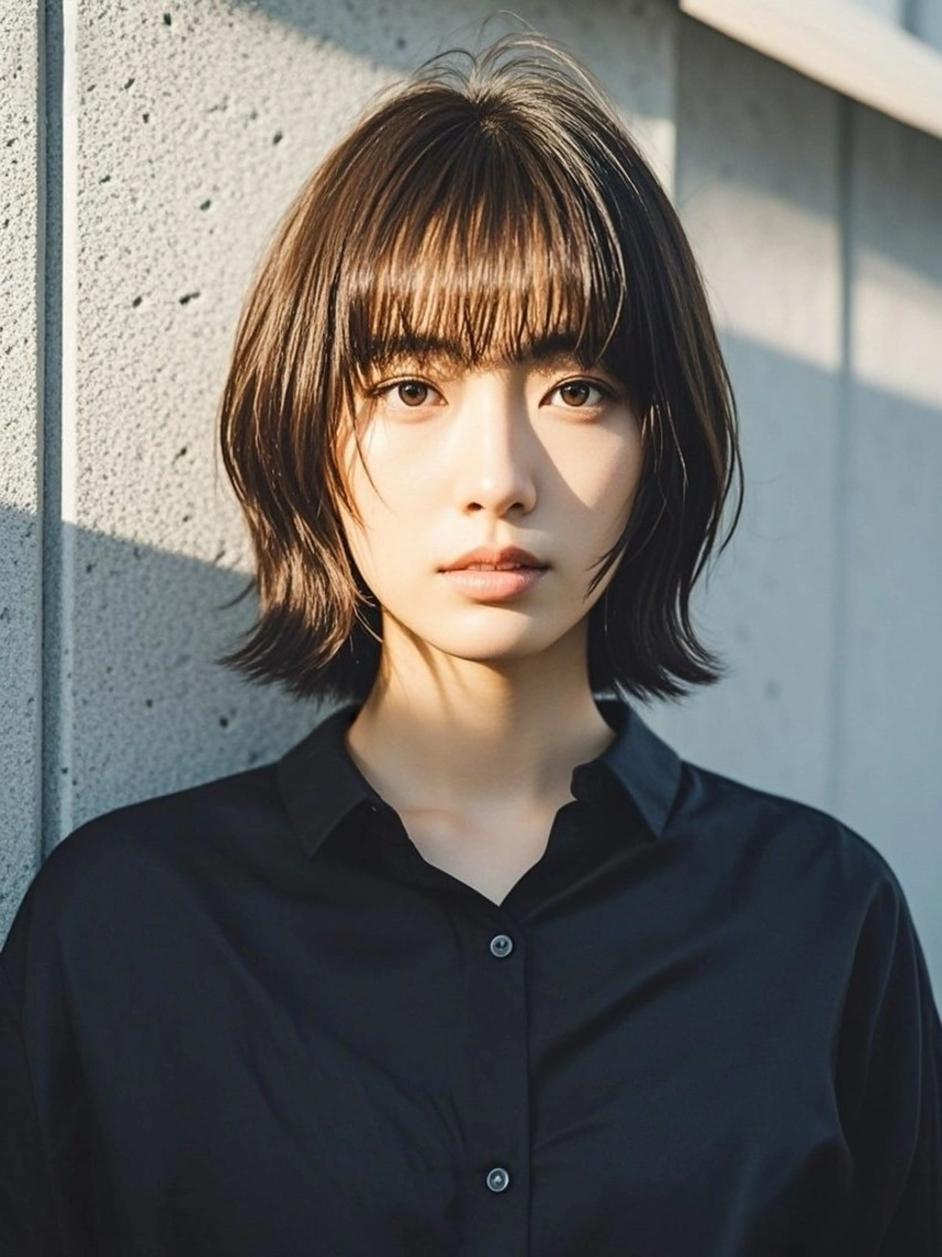 ミディアム ショートボブ ミディアムレイヤー ミディアムパーマ アッシュ ボブ カット ヘアカラー トリートメント ウルフカット 811 大阪梅田 ウルフのヘアスタイル