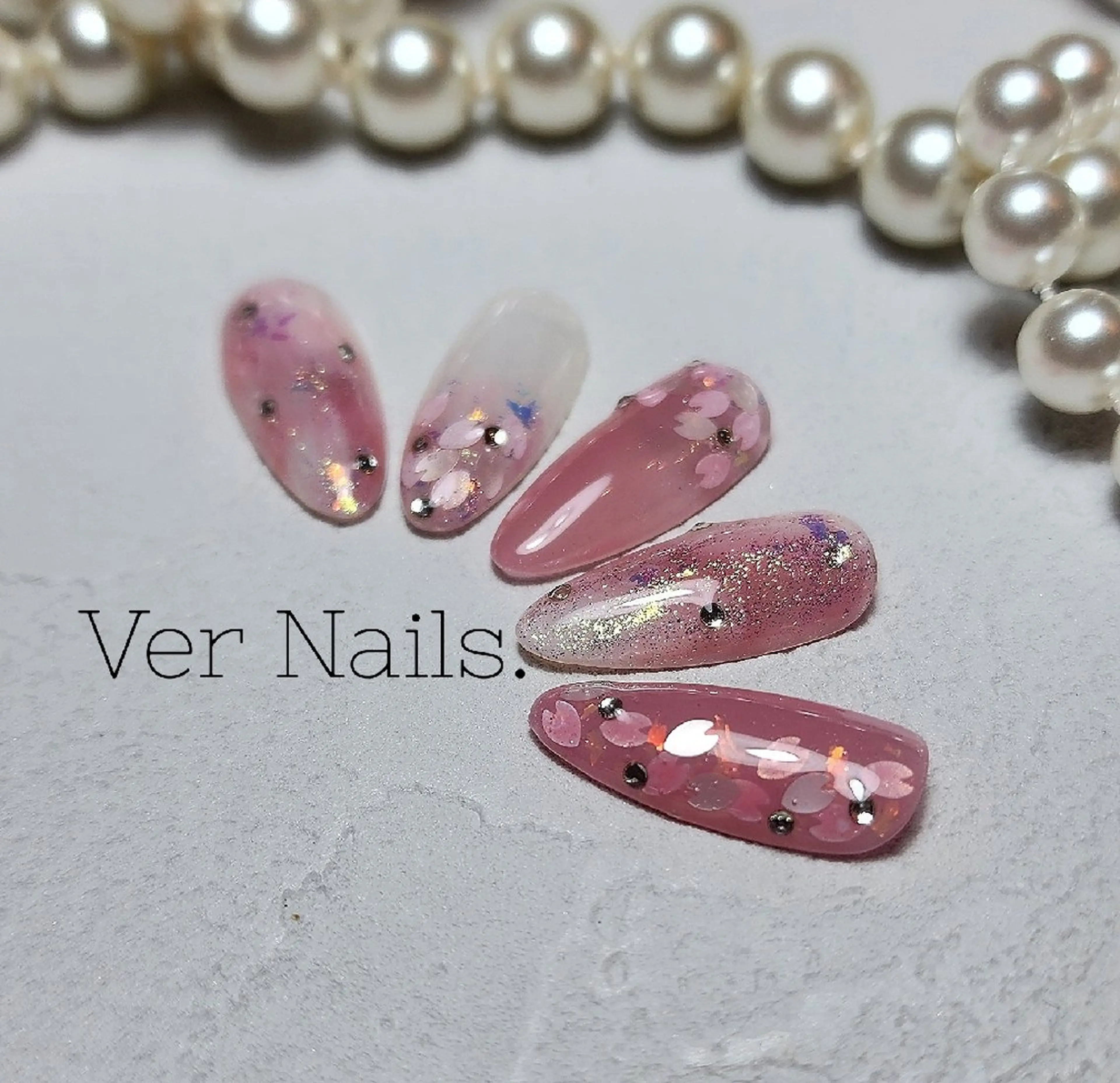 ネイル 桜ネイル 春ネイル ハンドネイル Ver  Nails.のその他イメージ