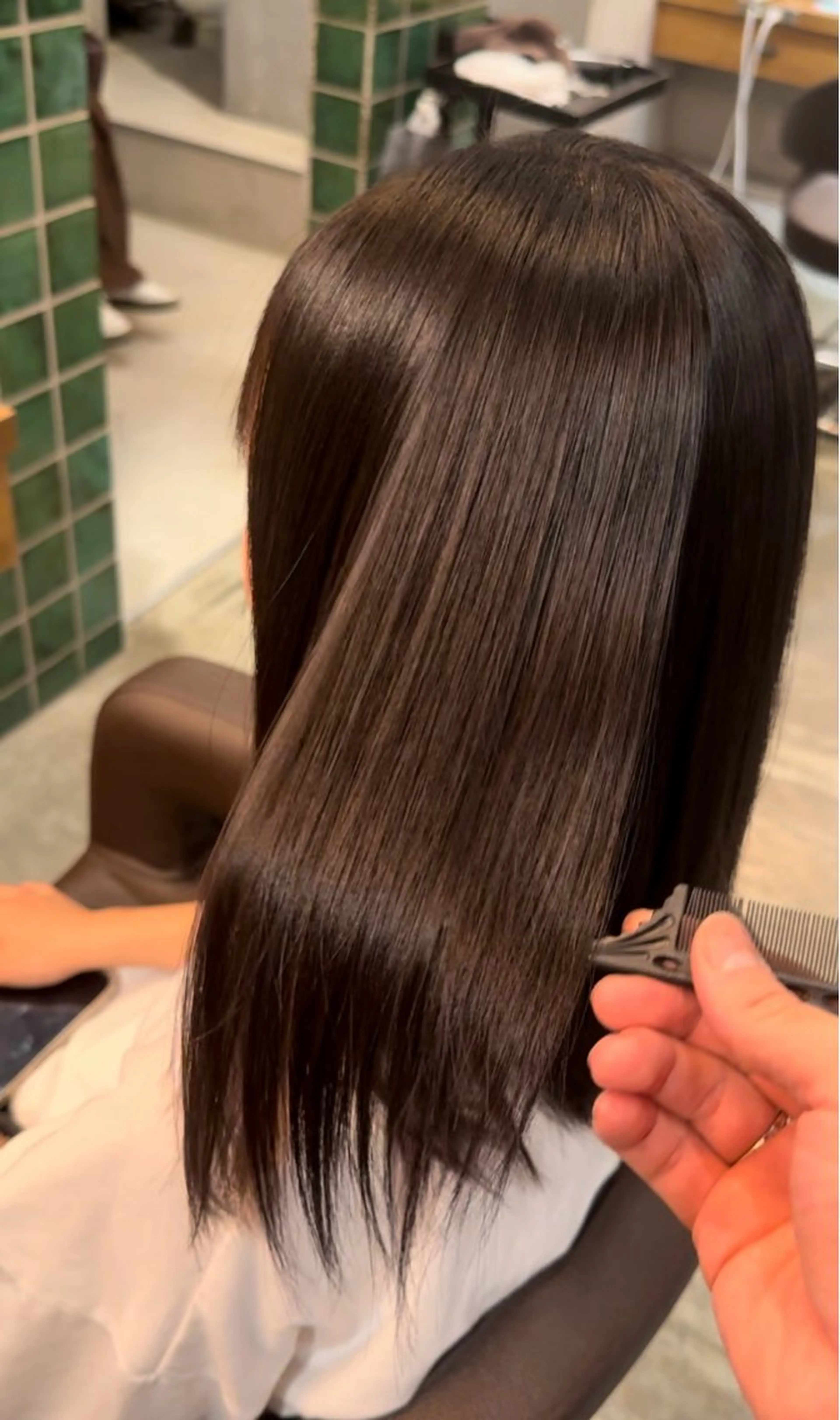 ロング 髪質改善 縮毛矯正 トリートメント 髪質改善 すずきひじりのヘアスタイル