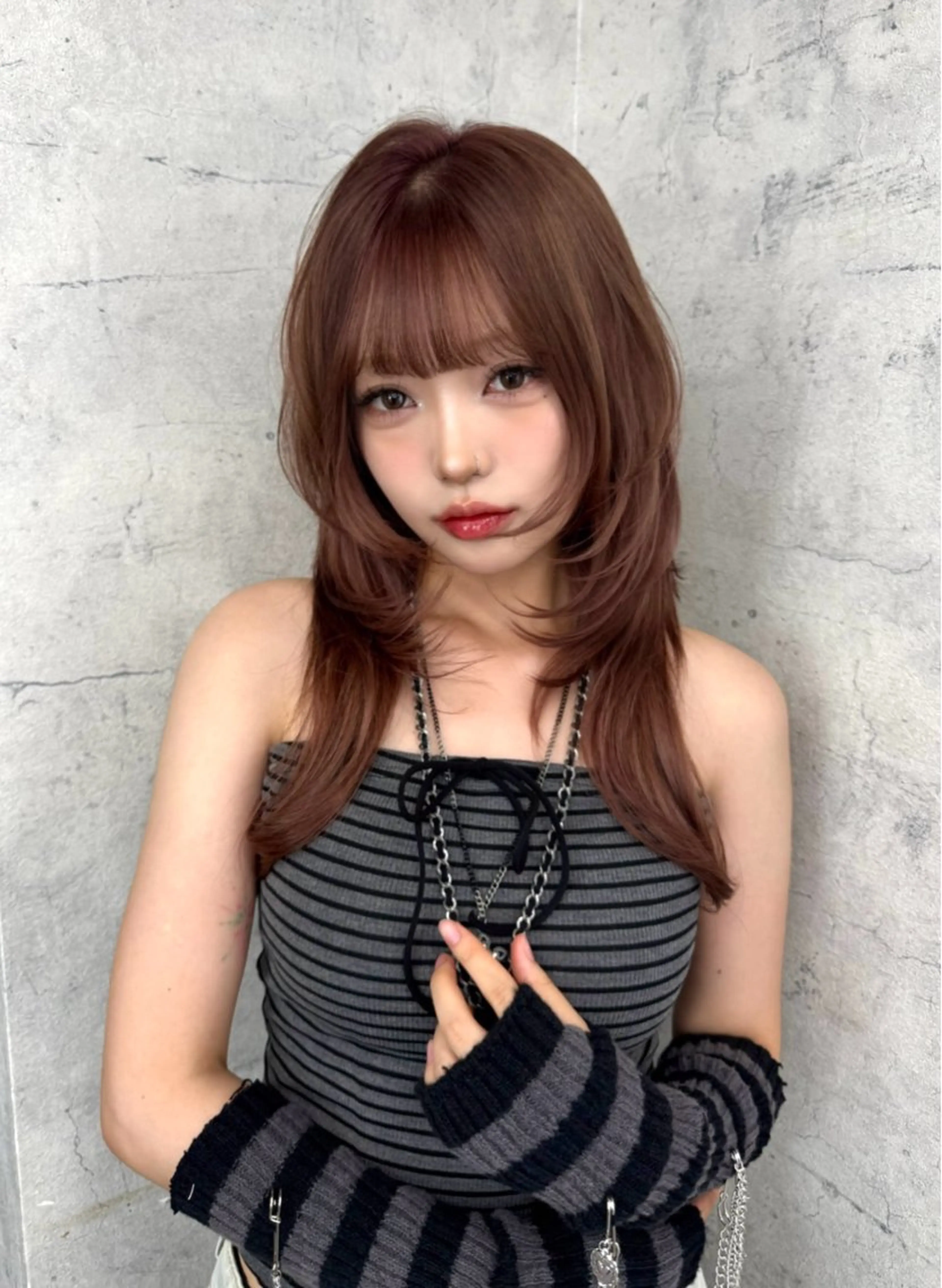 ロング カラー ハイトーン/レイヤー 💜Akaneのヘアスタイル