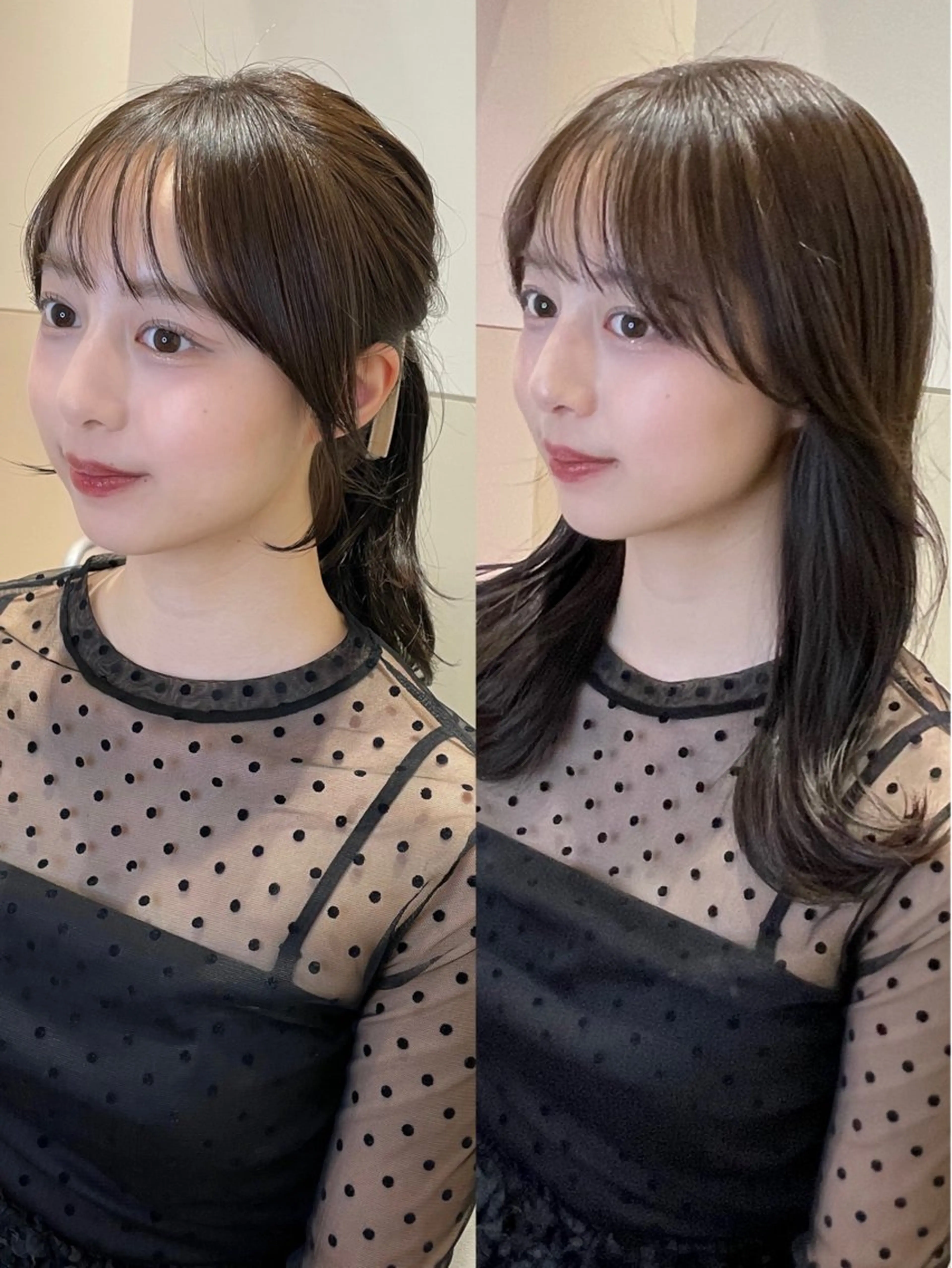 セミロング 顔周りカット カット トリートメント 岩田菜央 《武蔵小杉》のヘアスタイル