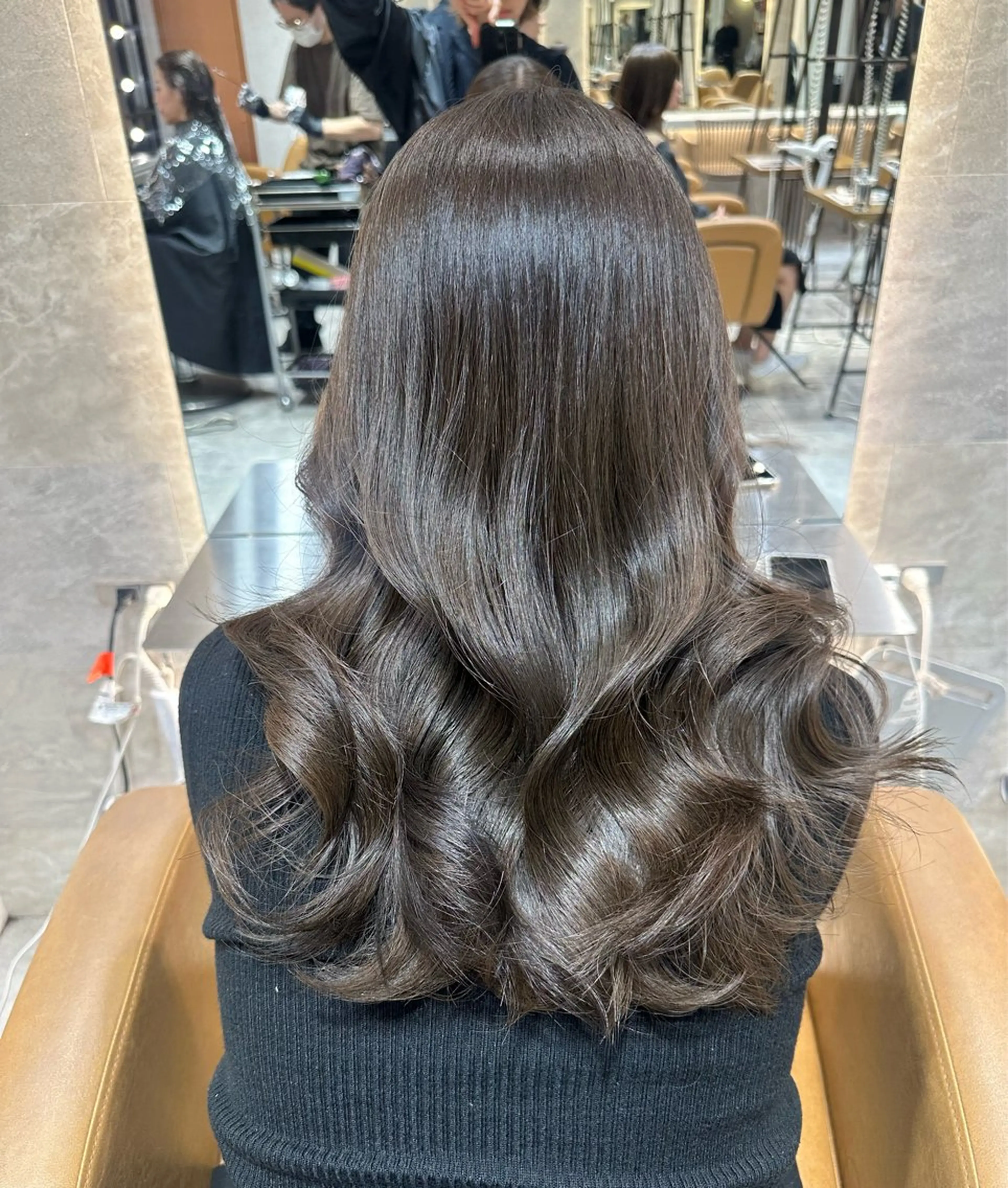 セミロング 髪質改善 カット ヘアカラー トリートメント ヘアセット 銀座副店長/レイヤー /韓国ヘア/髪質改善のヘアスタイル