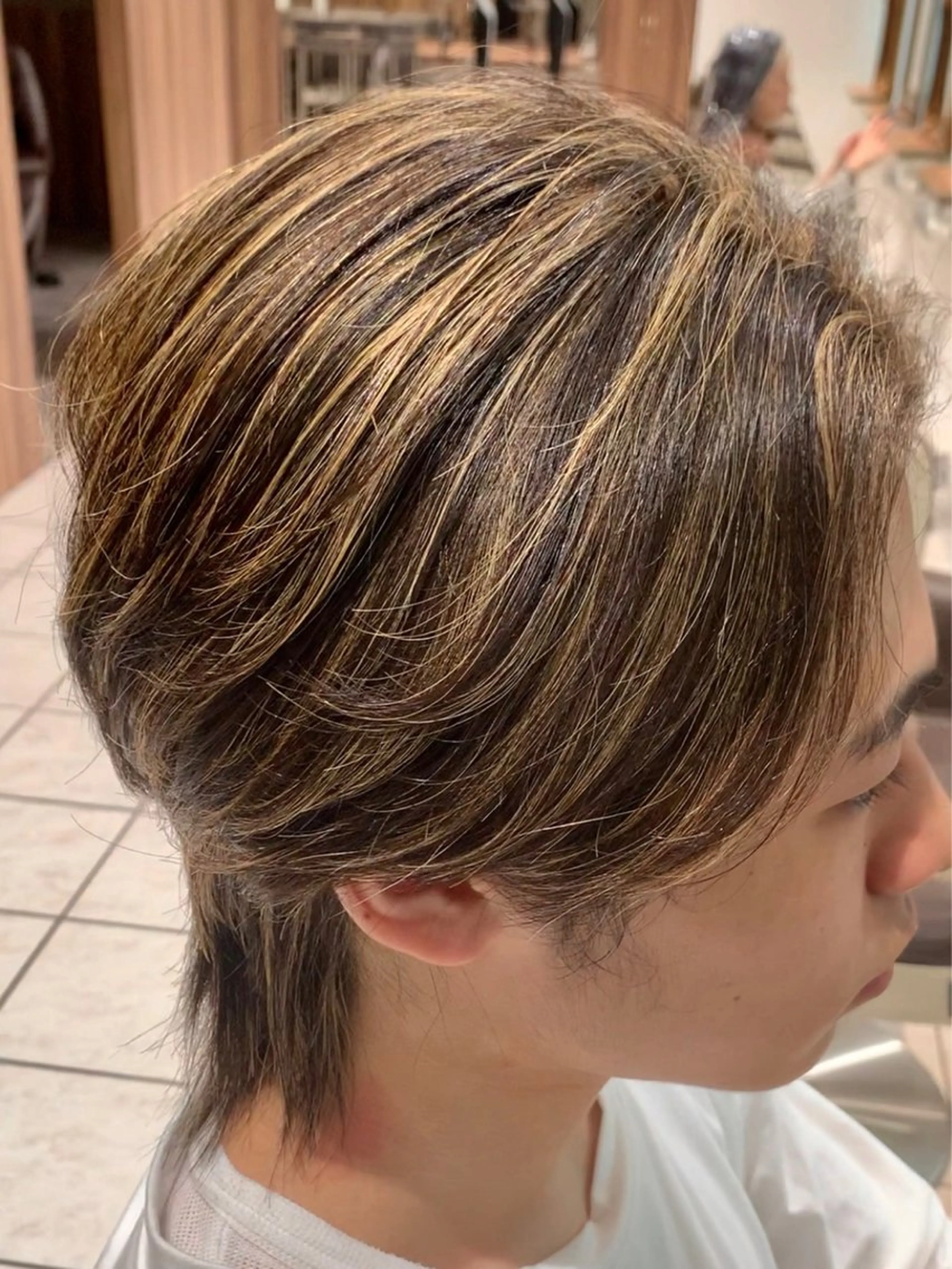 ミディアム メンズ ヘアカラー トリートメント 《褒められる》 透明感カラー/小嶋のヘアスタイル