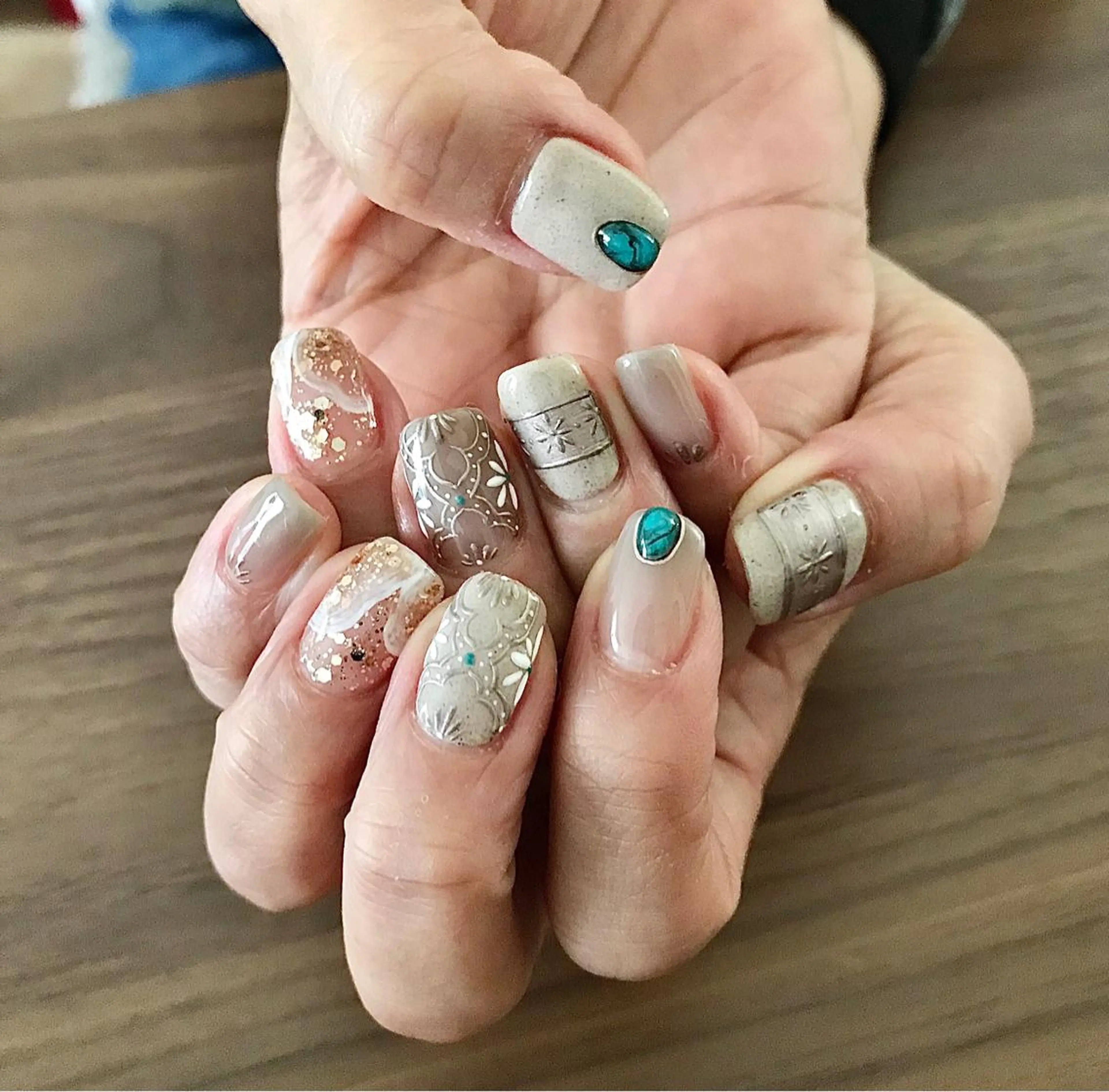 ショート カラー パーマ ヘアアレンジ メンズ キッズ ネイル マツエク・マツパ アートネイル nail&eye Aoのマツエク・マツパデザイン