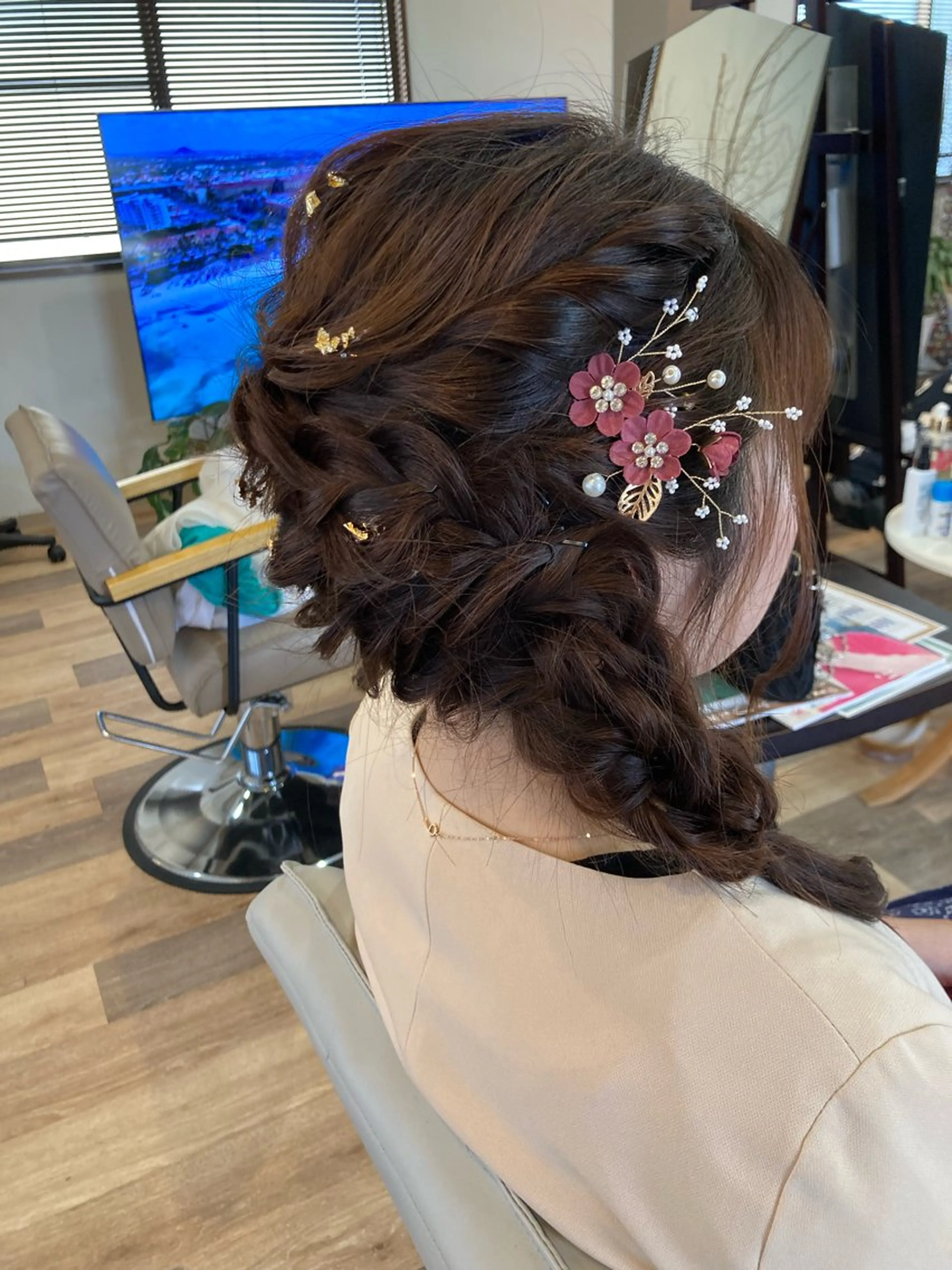 セミロング ヘアセット 中野 紹江のヘアスタイル