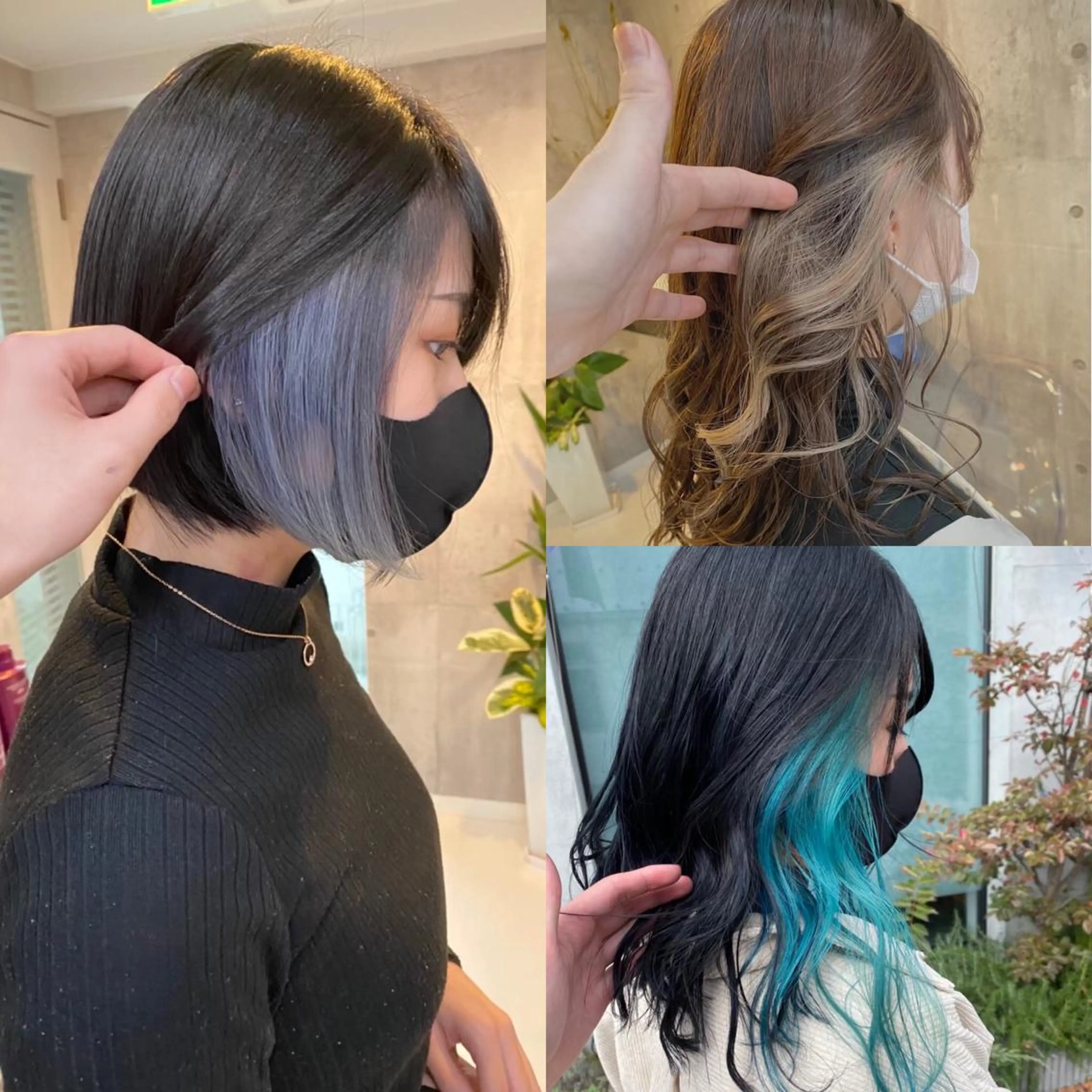 ショート カラー イヤリングカラー インナーカラー メンズ特化/パーマ/ 骨格矯正カット/真人のヘアスタイル