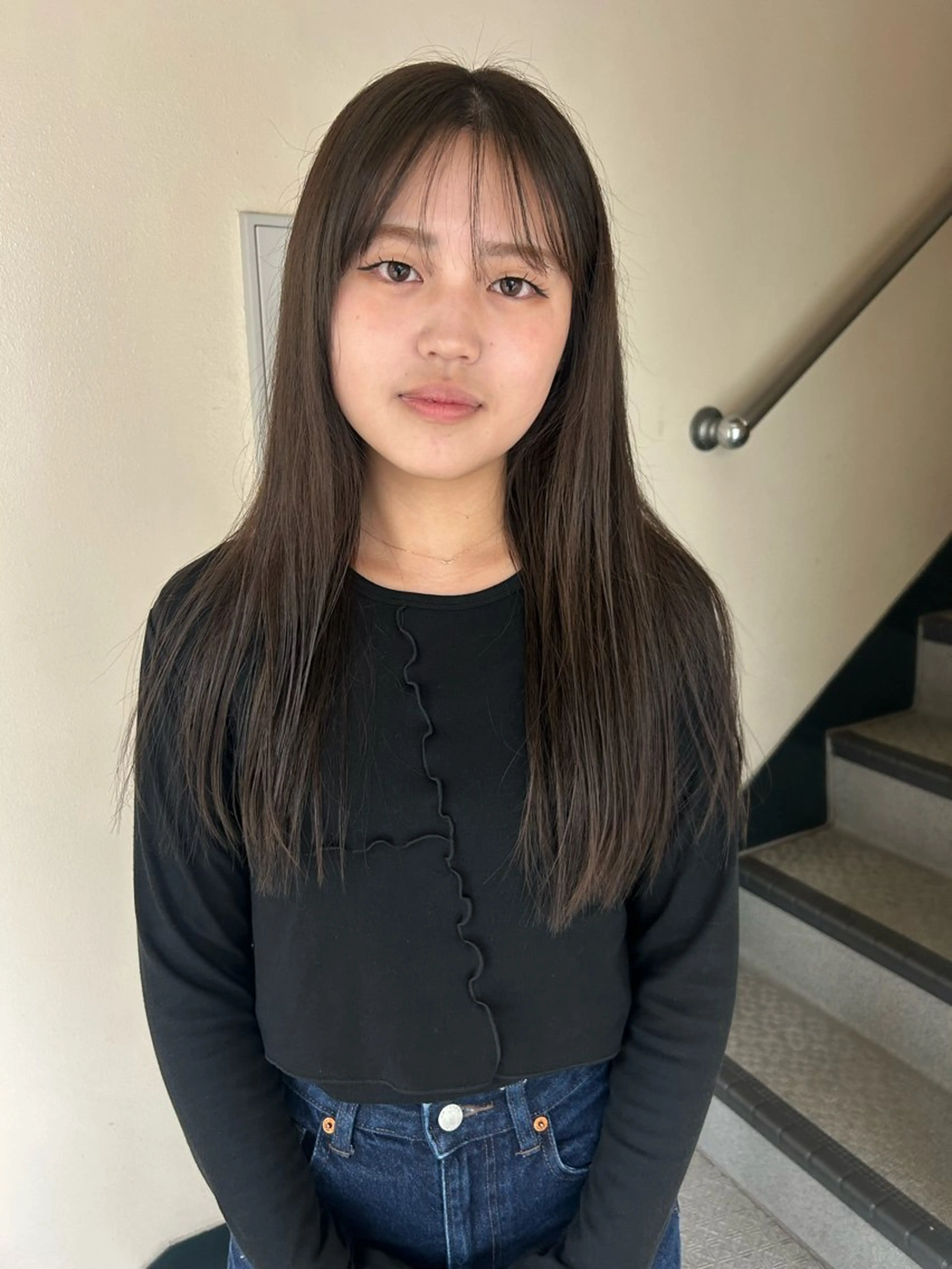 ロング カラー グレージュ ヘアカラー トリートメント ☕️結【suii.】 ボブ/ヘアセット☕️のヘアスタイル