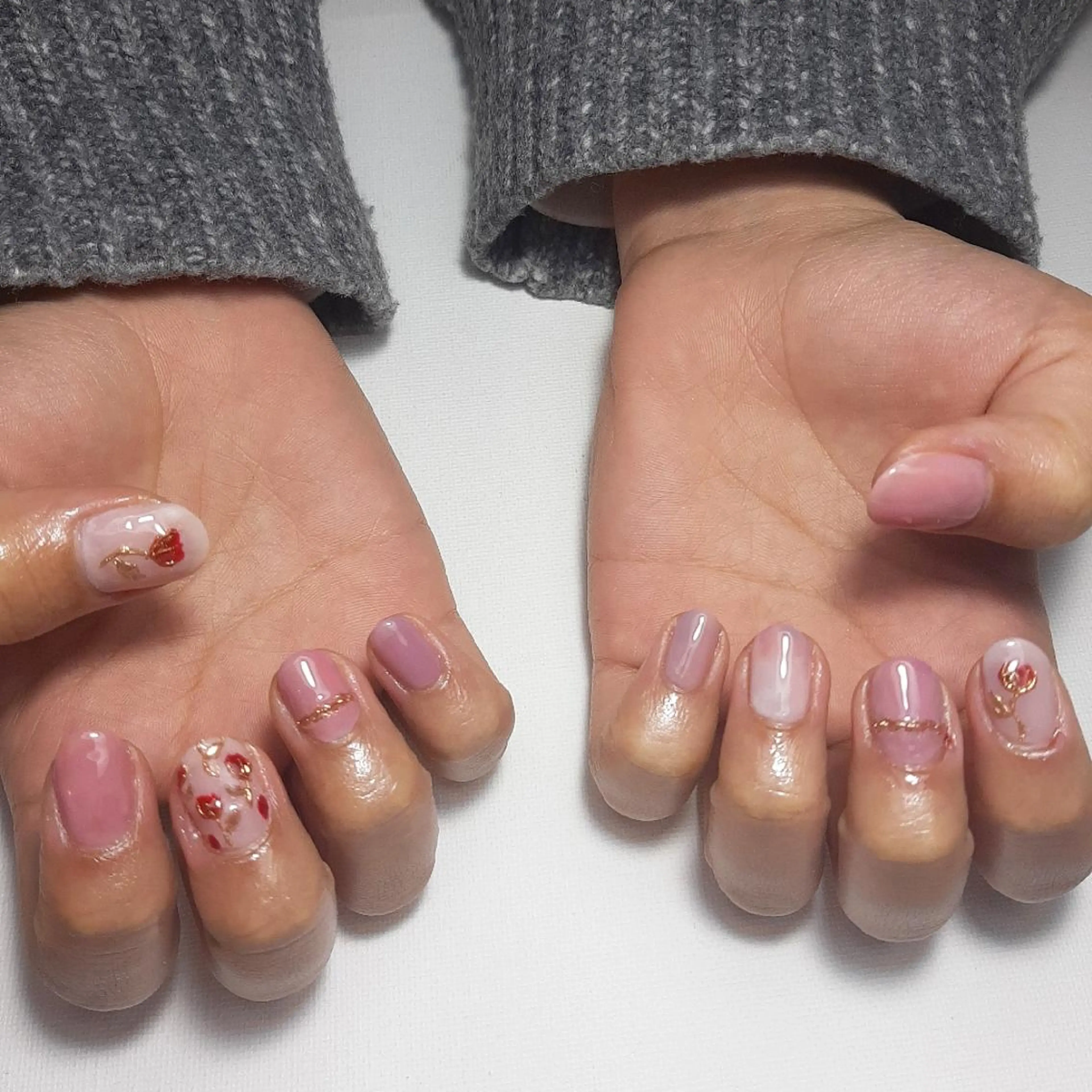 ネイル ピンク 春ネイル owlnail /持込みデザイン専門のネイルデザイン