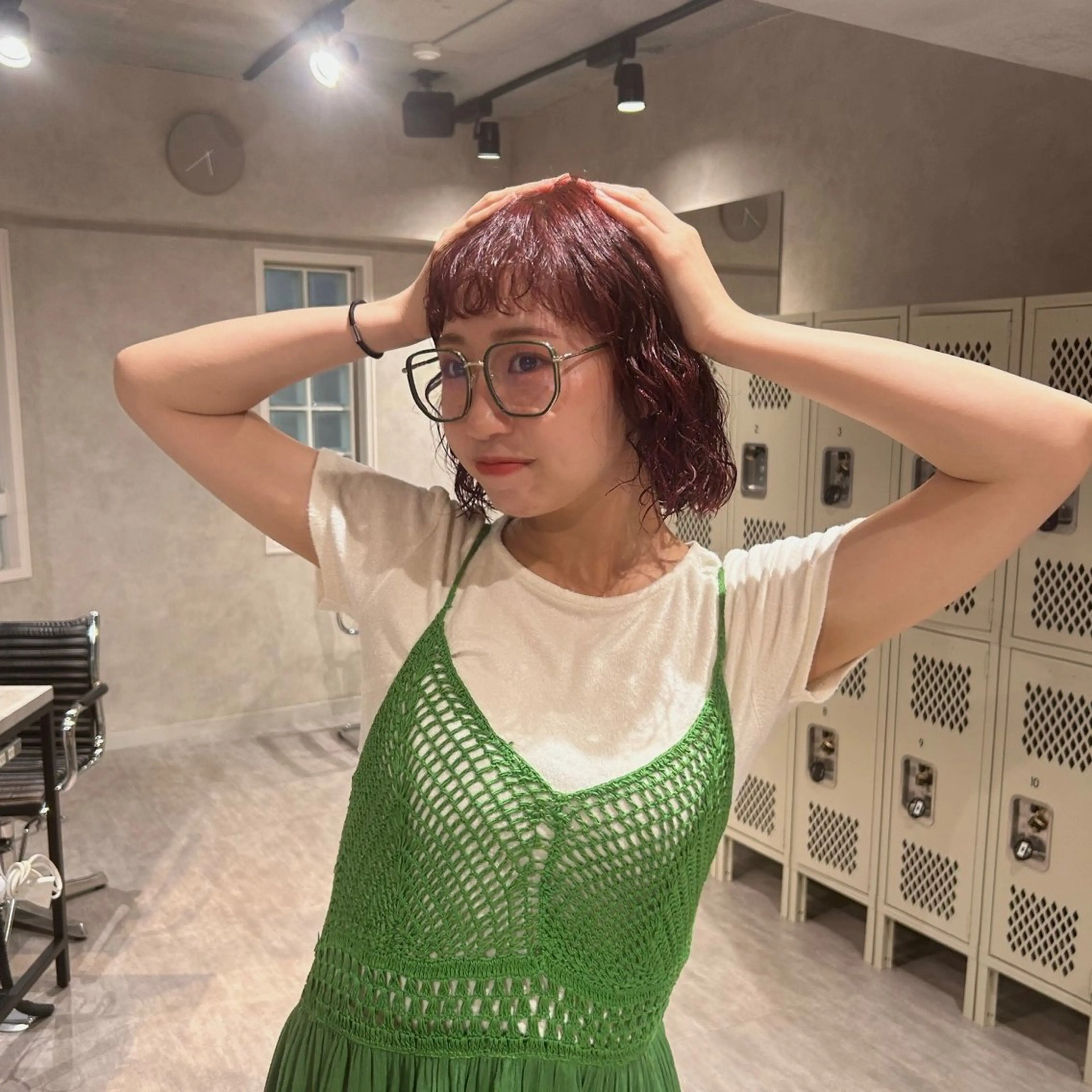 ミディアム カラー パーマ ヘアアレンジ izumi/ ボブ/パーマのヘアスタイル