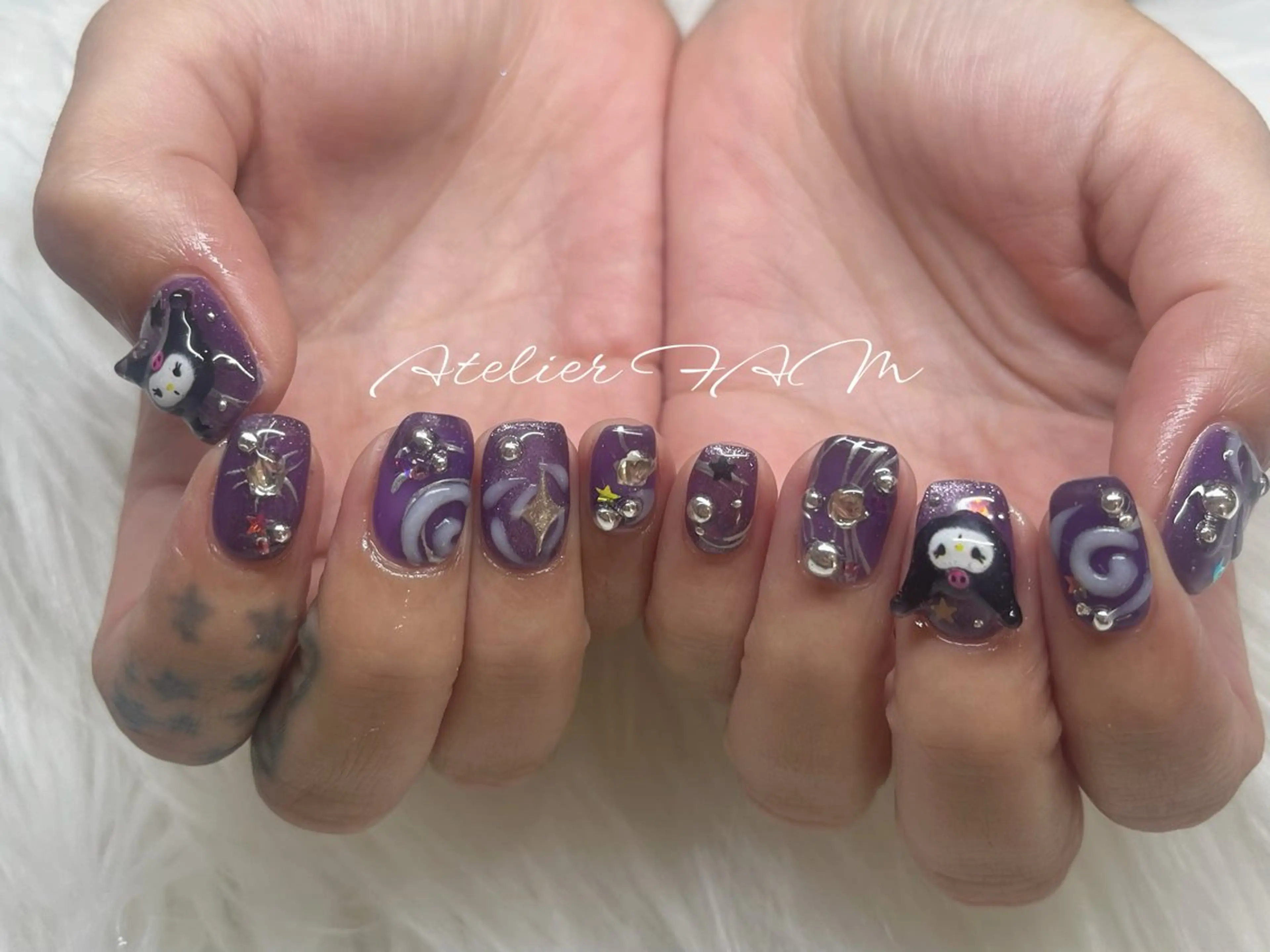 ミディアム nail&eyelashsalon atelier fam上本町店所属・アトリエ FAMのネイルデザイン