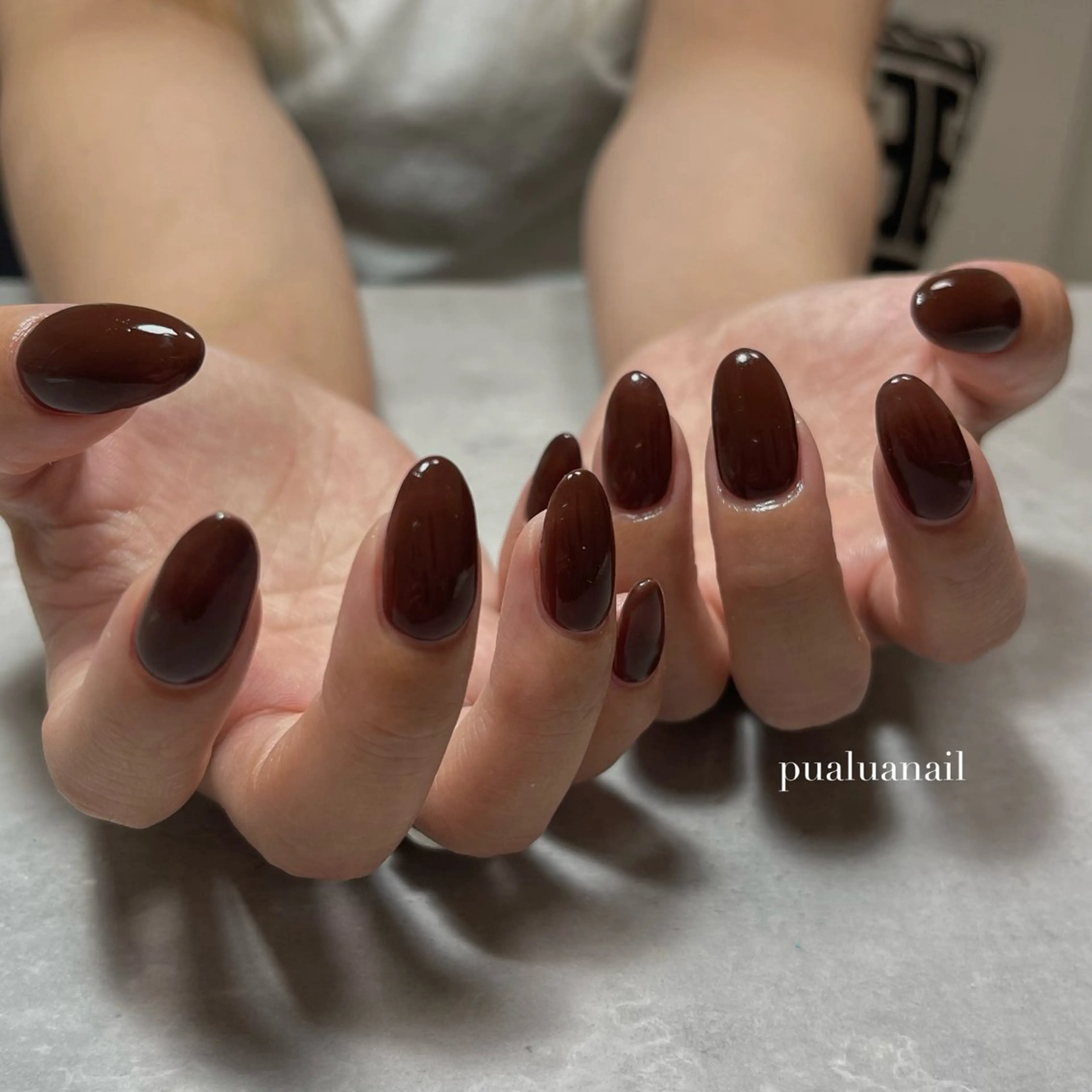 ネイル ボルドー ハンドネイル pualua miharuのネイルデザイン