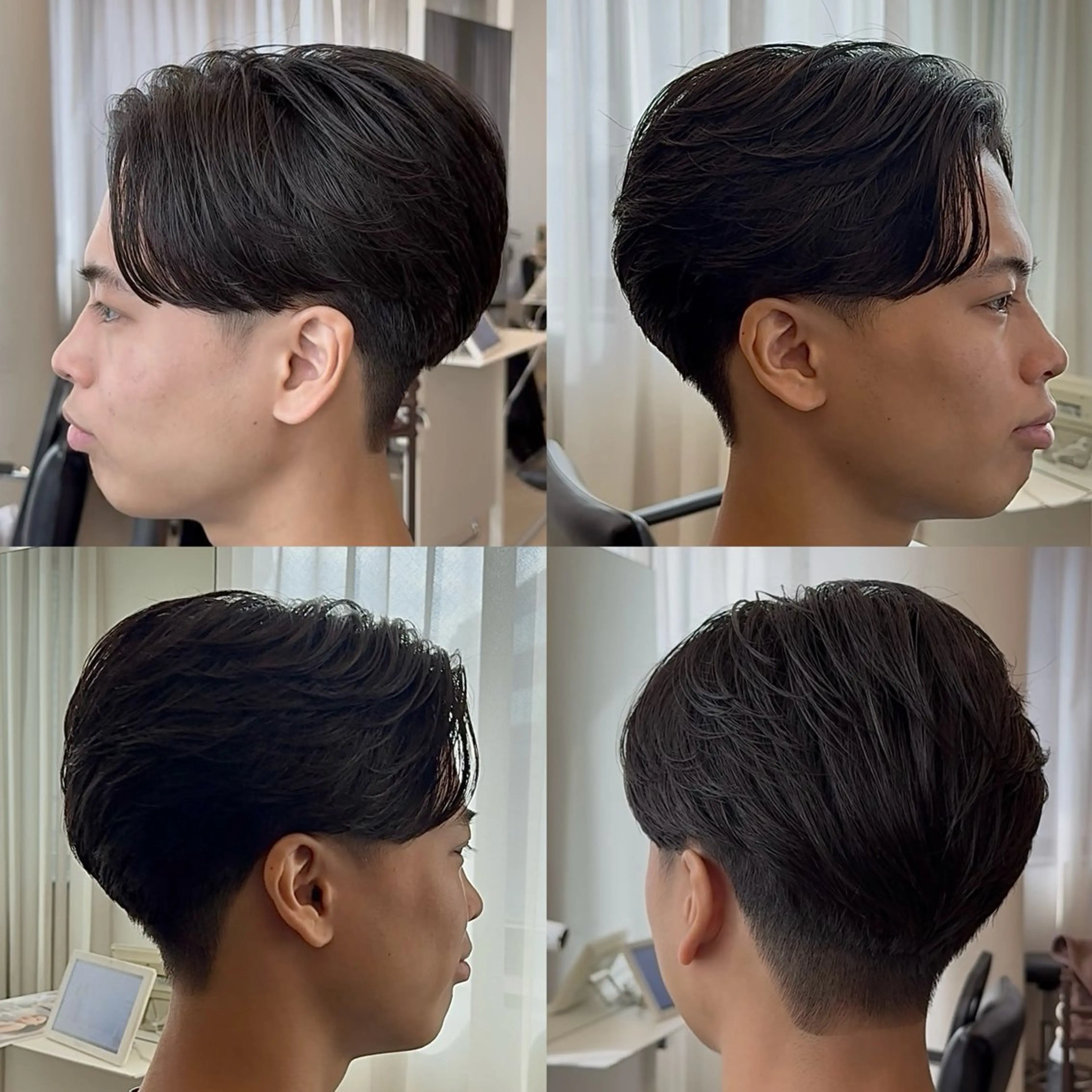 ミディアム CYAN by acoron池袋所属・【池袋/メンズ専門】 センターパート 殿岡のヘアスタイル