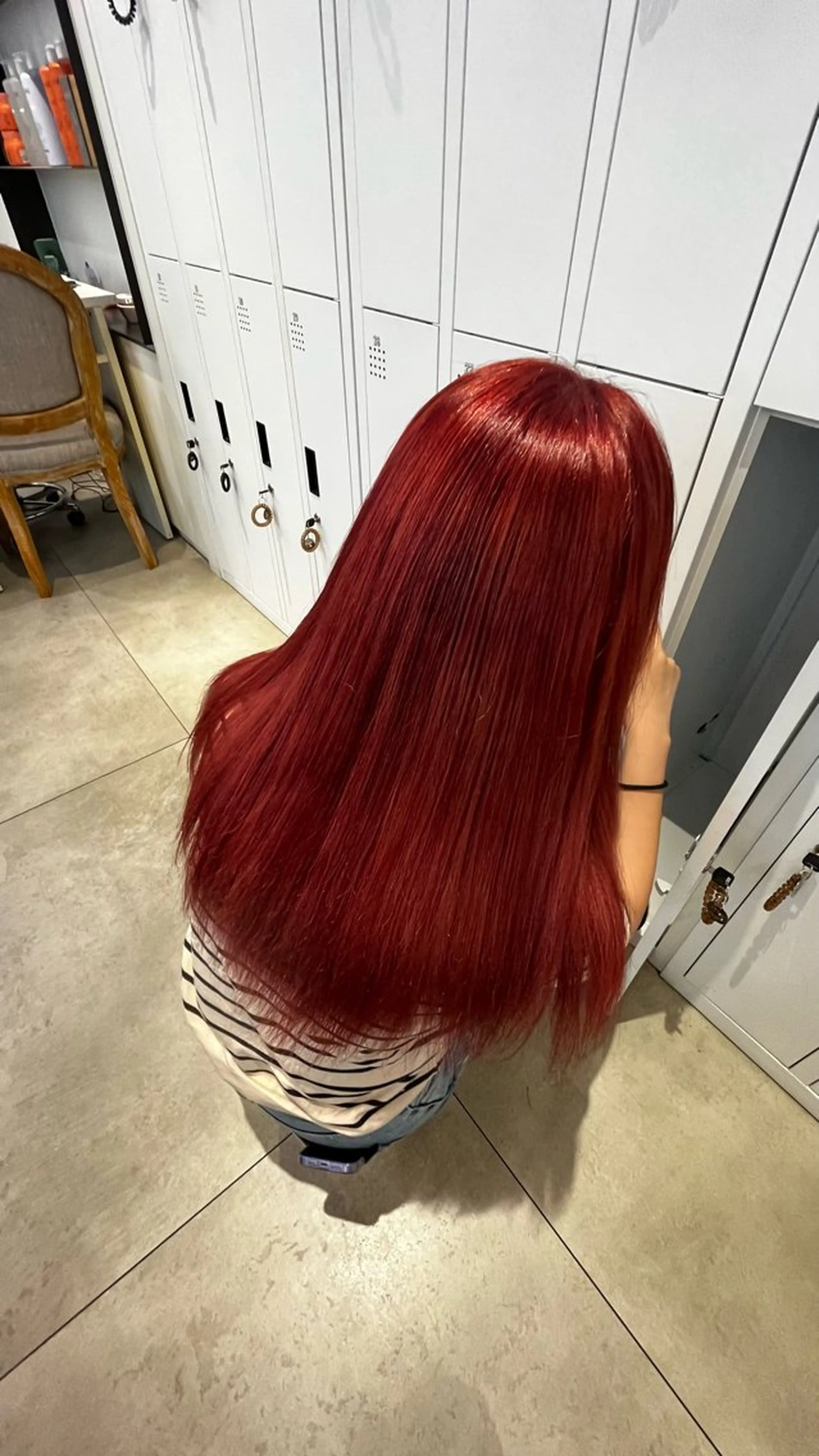 ロング カラー ヘアカラー メンズパーマ/ メッシュ📍ﾕﾘのヘアスタイル