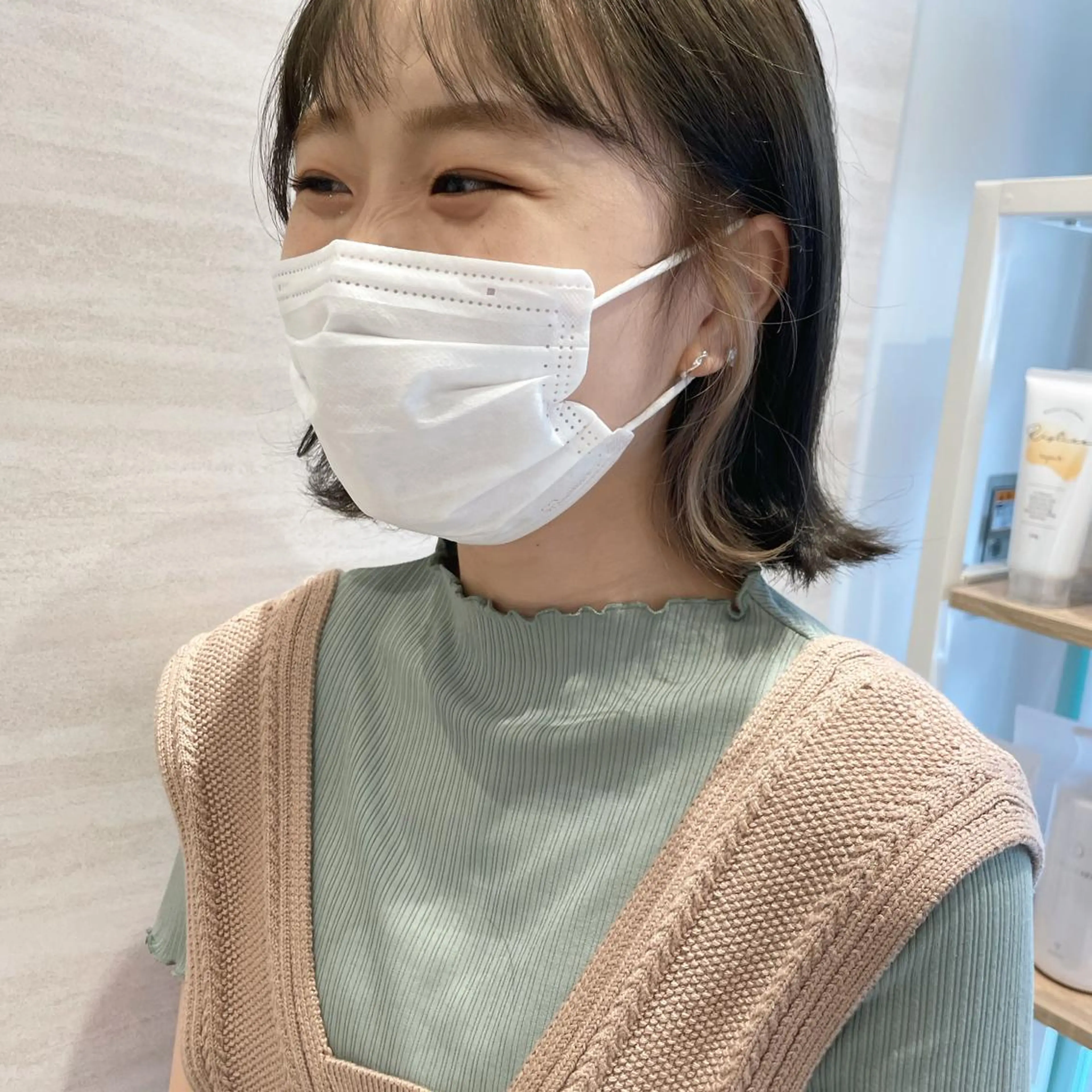 ミディアム カラー Chiho / 梅田 / ボブ/ パーマのヘアスタイル