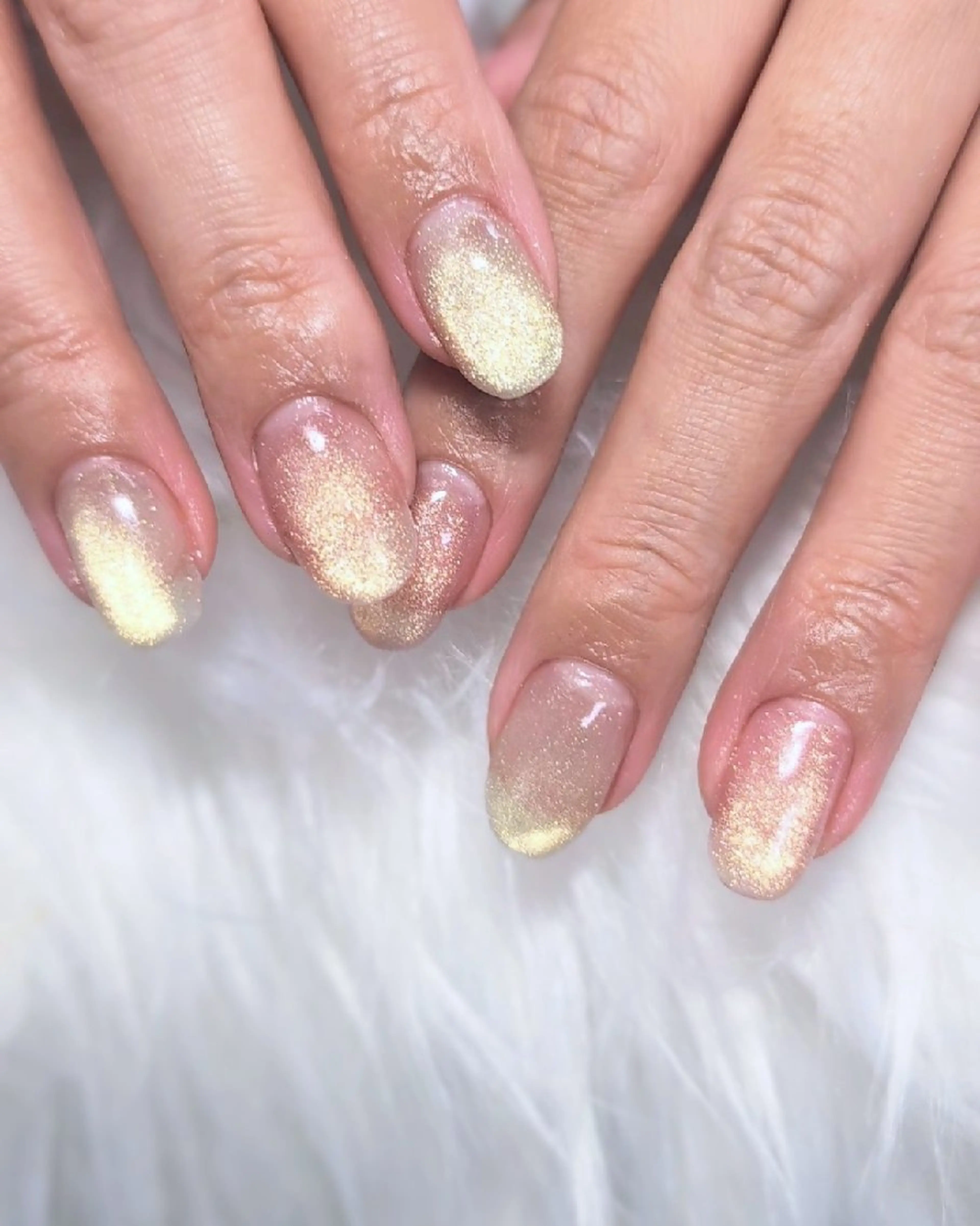 ネイル マグネットネイル ピンク 黄色 ハンドネイル Nail&Care LUMET【ルメ】のネイルデザイン