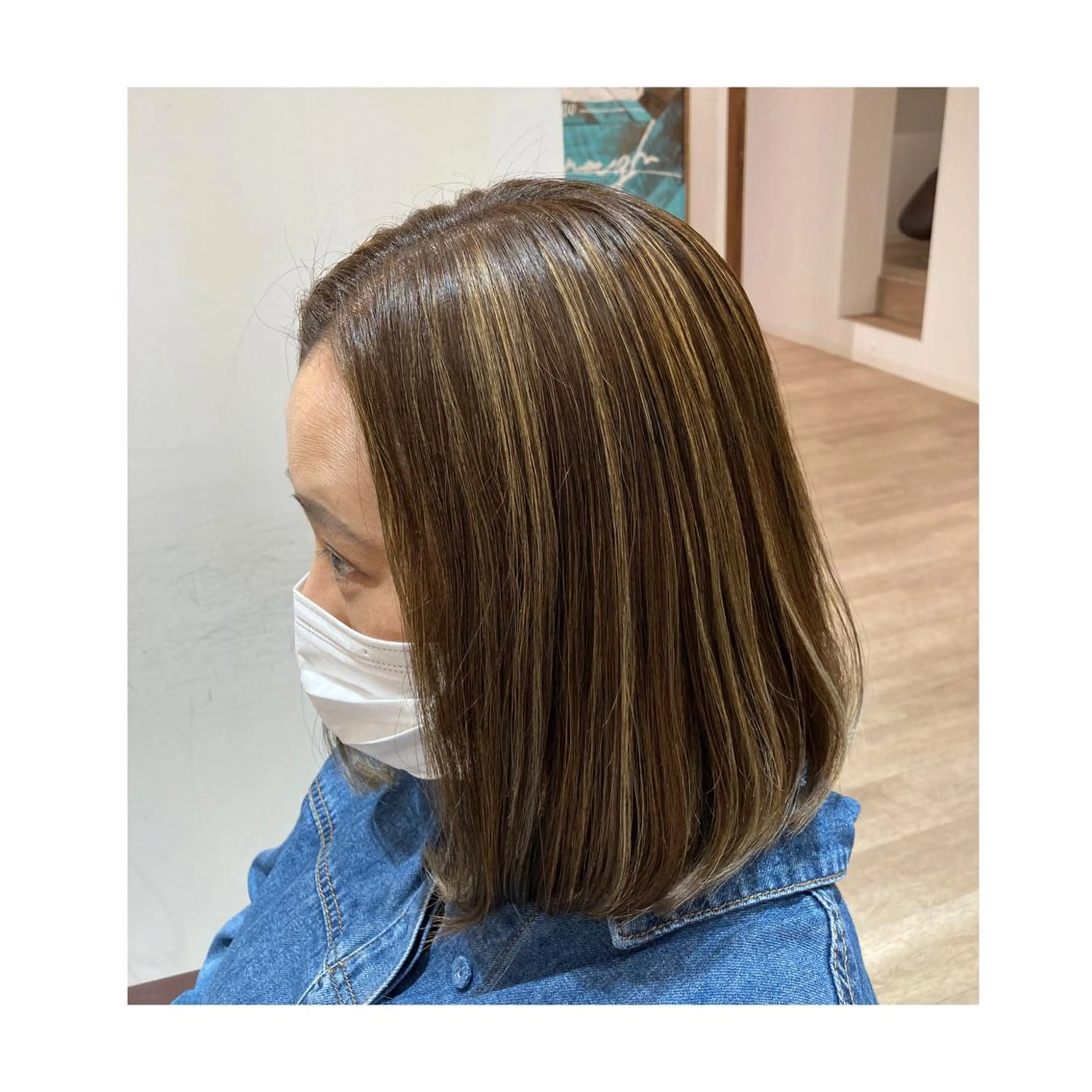 ミディアム 前田 梨沙のヘアスタイル