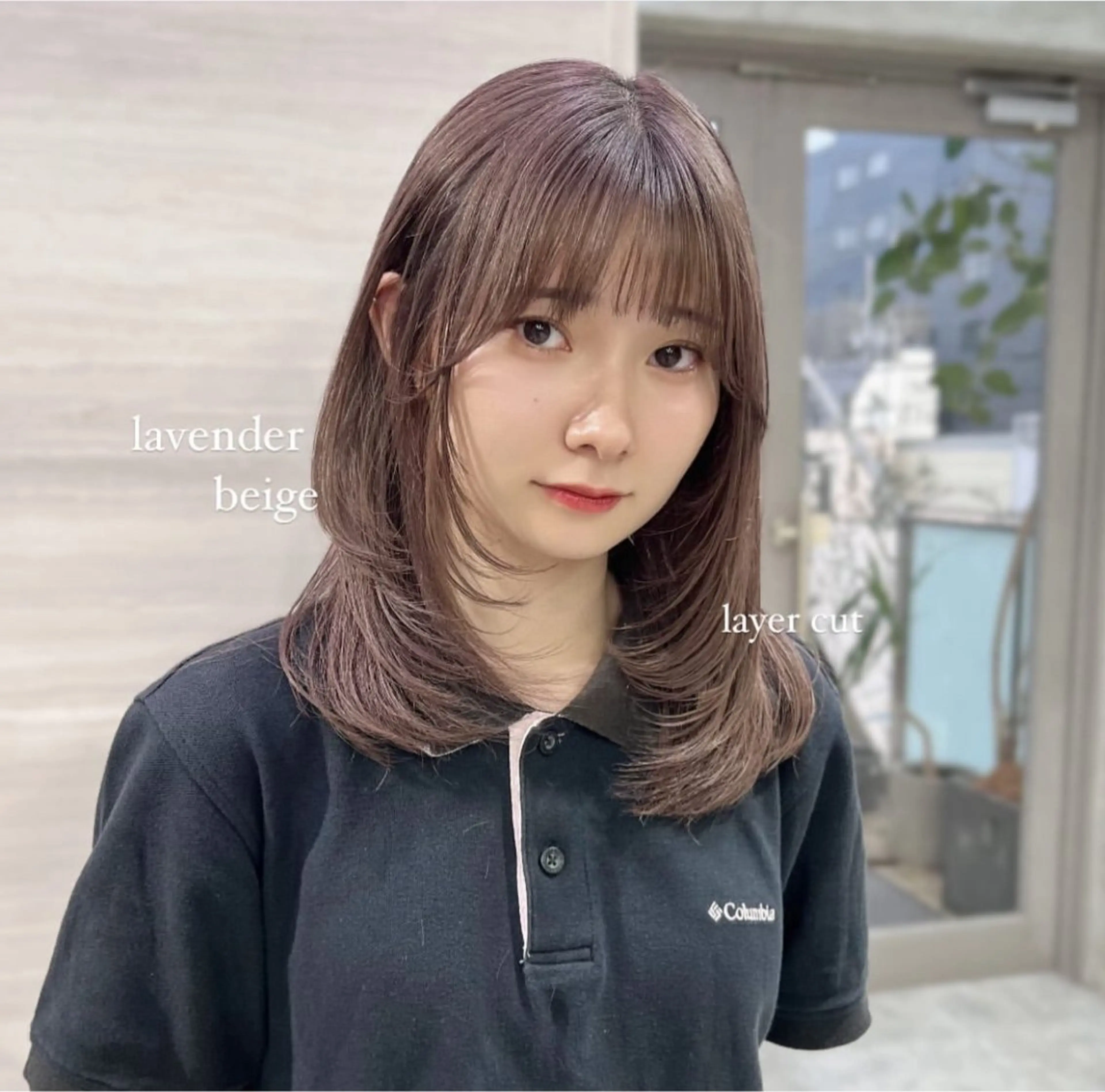 ロング カラー ベージュカラー ブリーチ 透明感カラー レイヤーカット ナツミ/透明感カラー /酸性ストレートのヘアスタイル