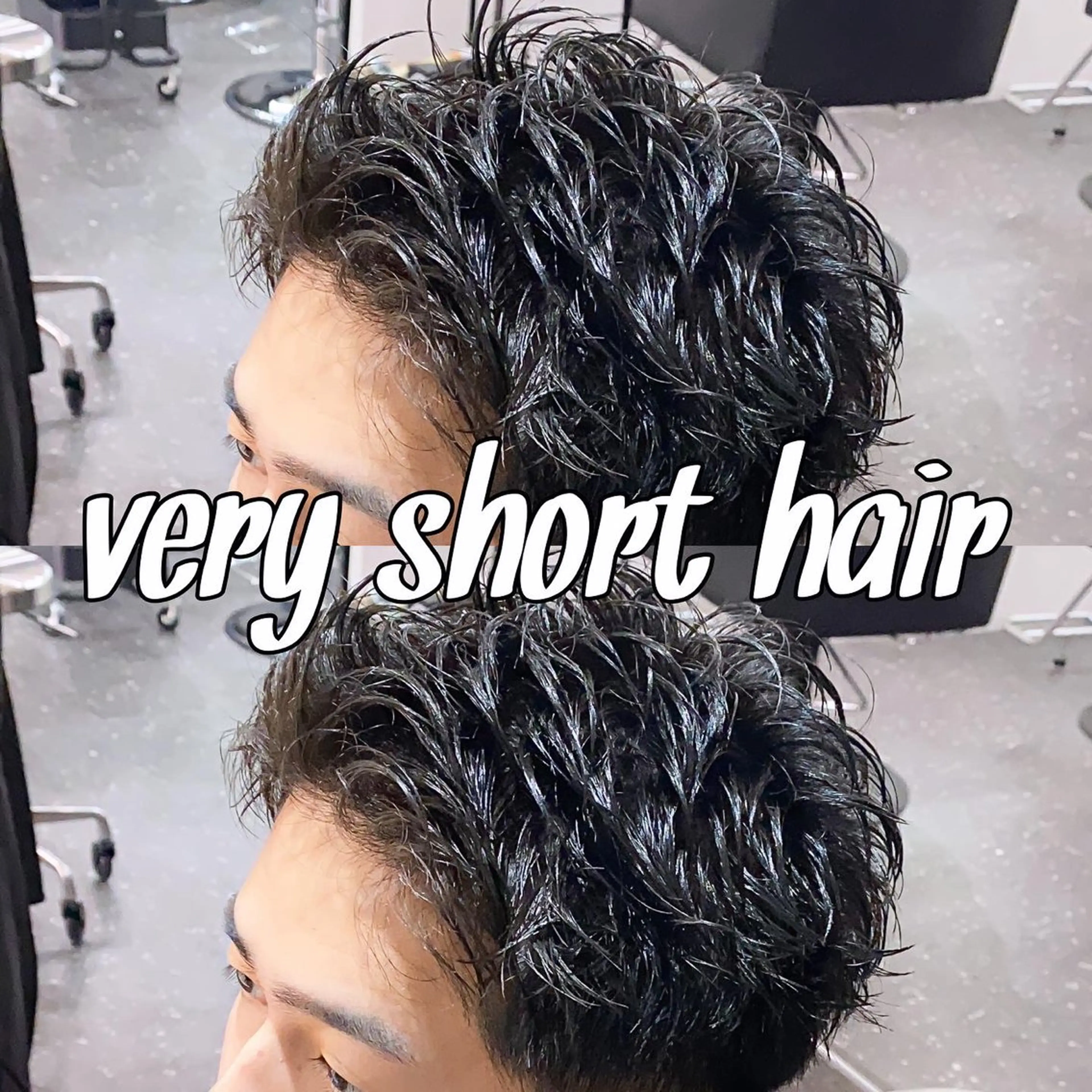 ショート メンズ パーマ/ダブルカラー ブリーチ⭐️海斗のヘアスタイル