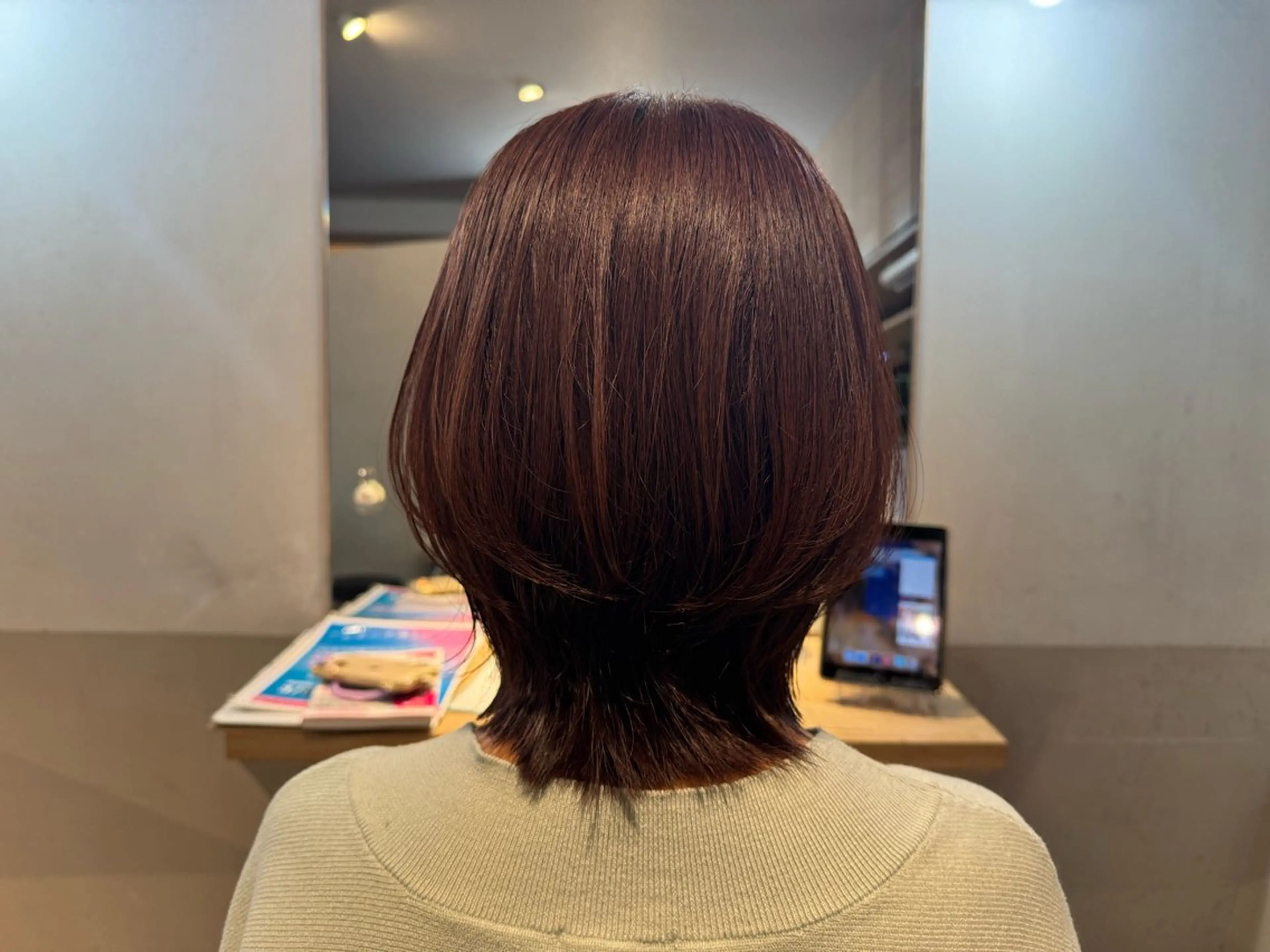 ミディアム オレンジブラウン ヘアカラー 近野 浩隆🐩のヘアスタイル