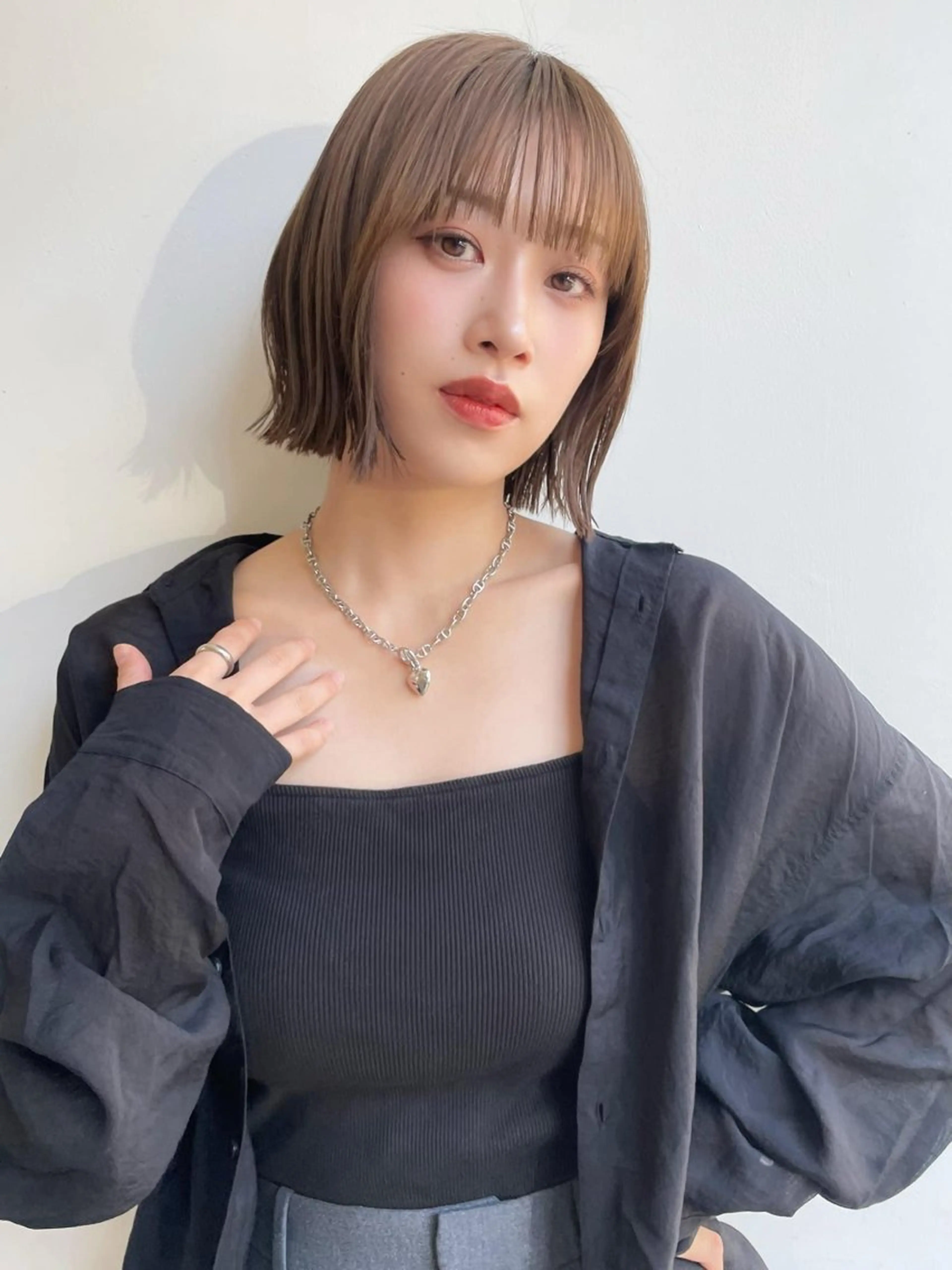 ショート rioカット縮毛 矯正♡韓国レイヤーのヘアスタイル